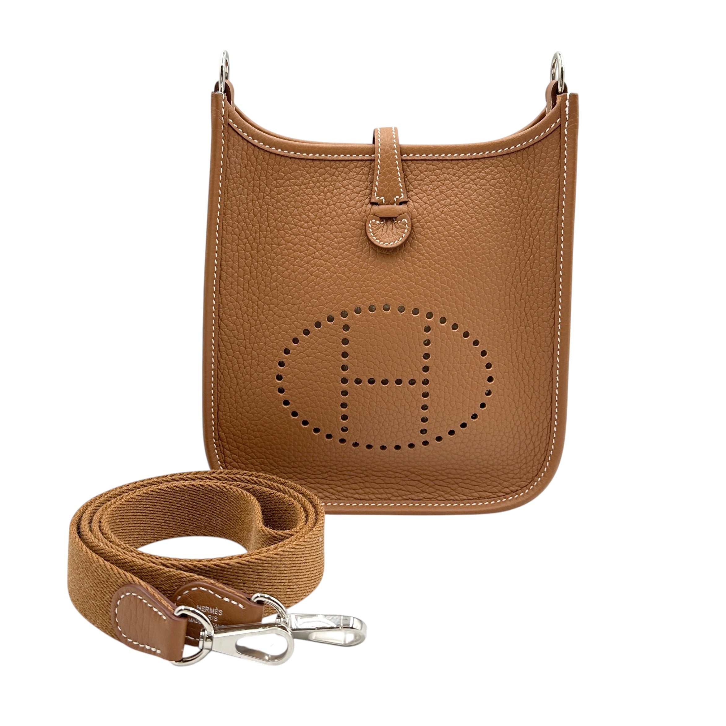 HERMES エルメス エヴリンTPM トリヨン ショルダーバッグ ゴールド