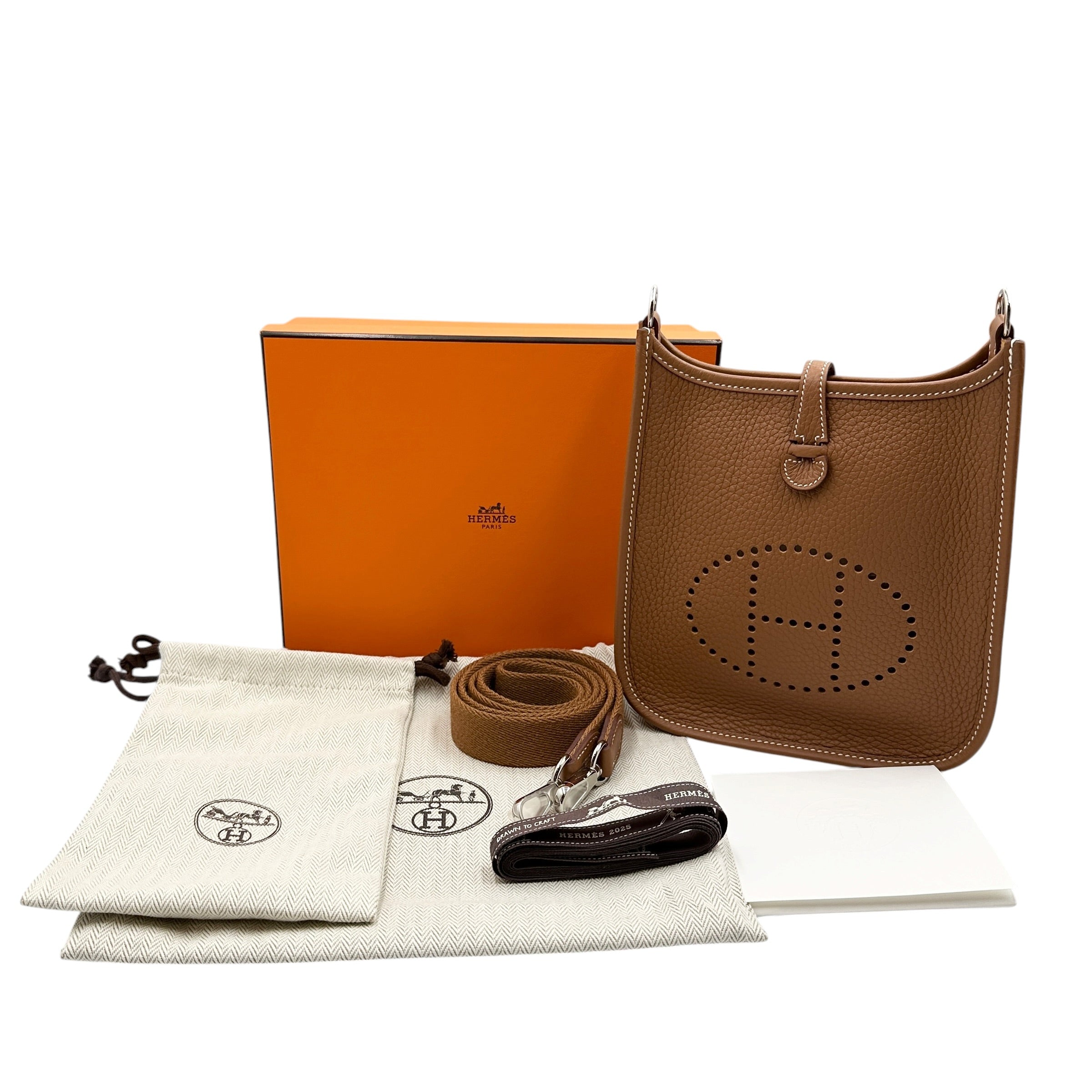 HERMES エルメス エヴリンTPM トリヨン ショルダーバッグ ゴールド