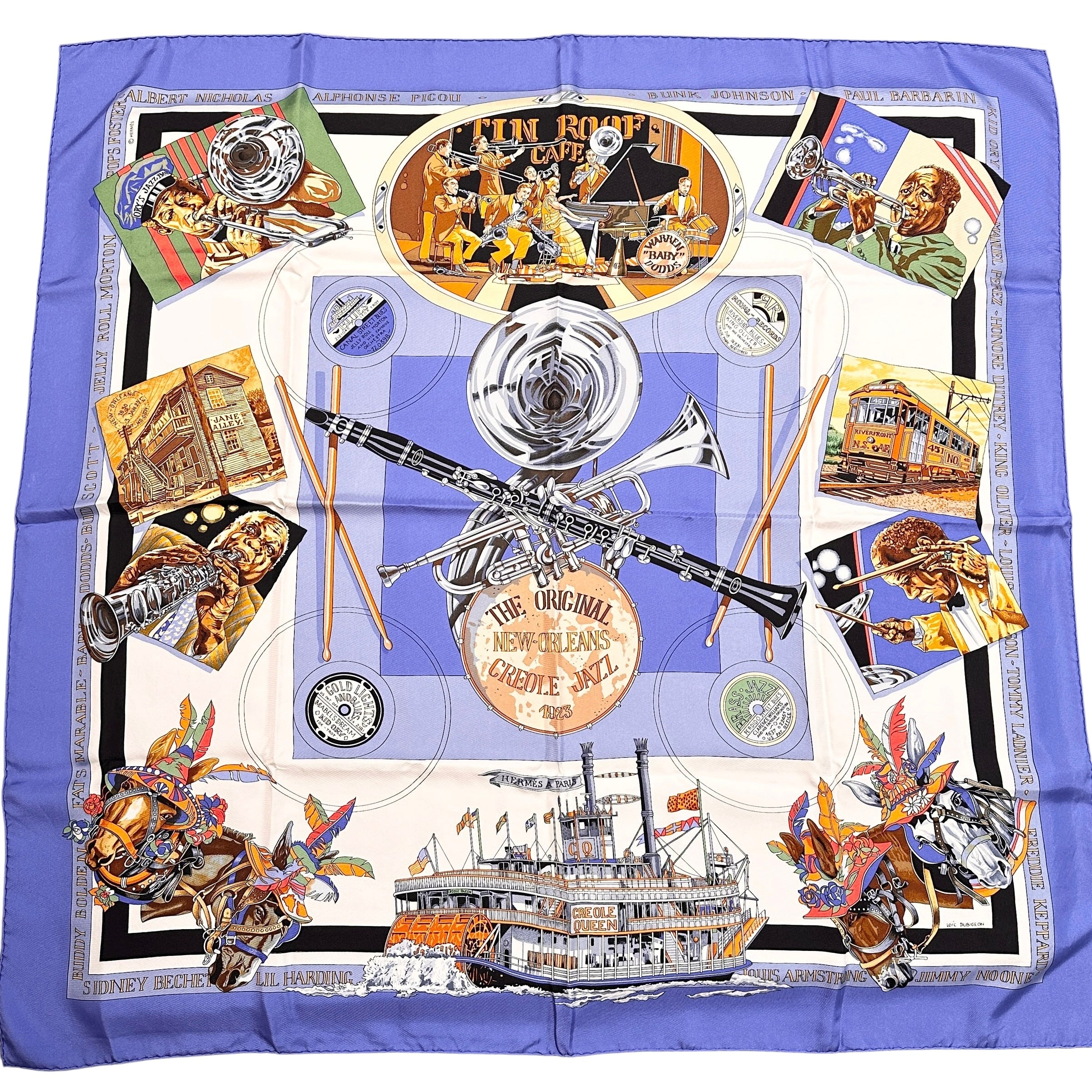 HERMES エルメス カレ90 スカーフ ニューオリンズ・クレオール・ジャズ