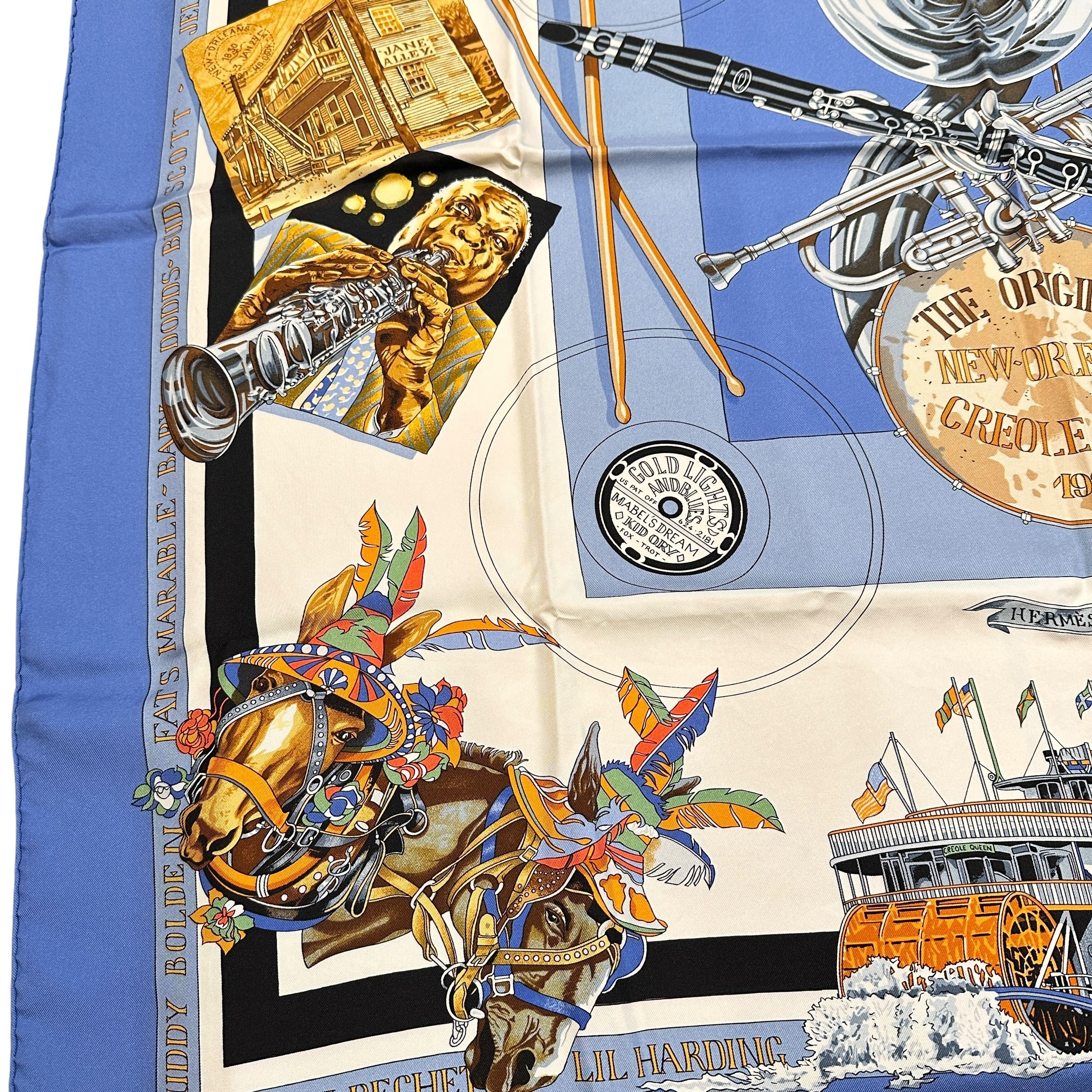HERMES エルメス カレ90 スカーフ ニューオリンズ・クレオール・ジャズ