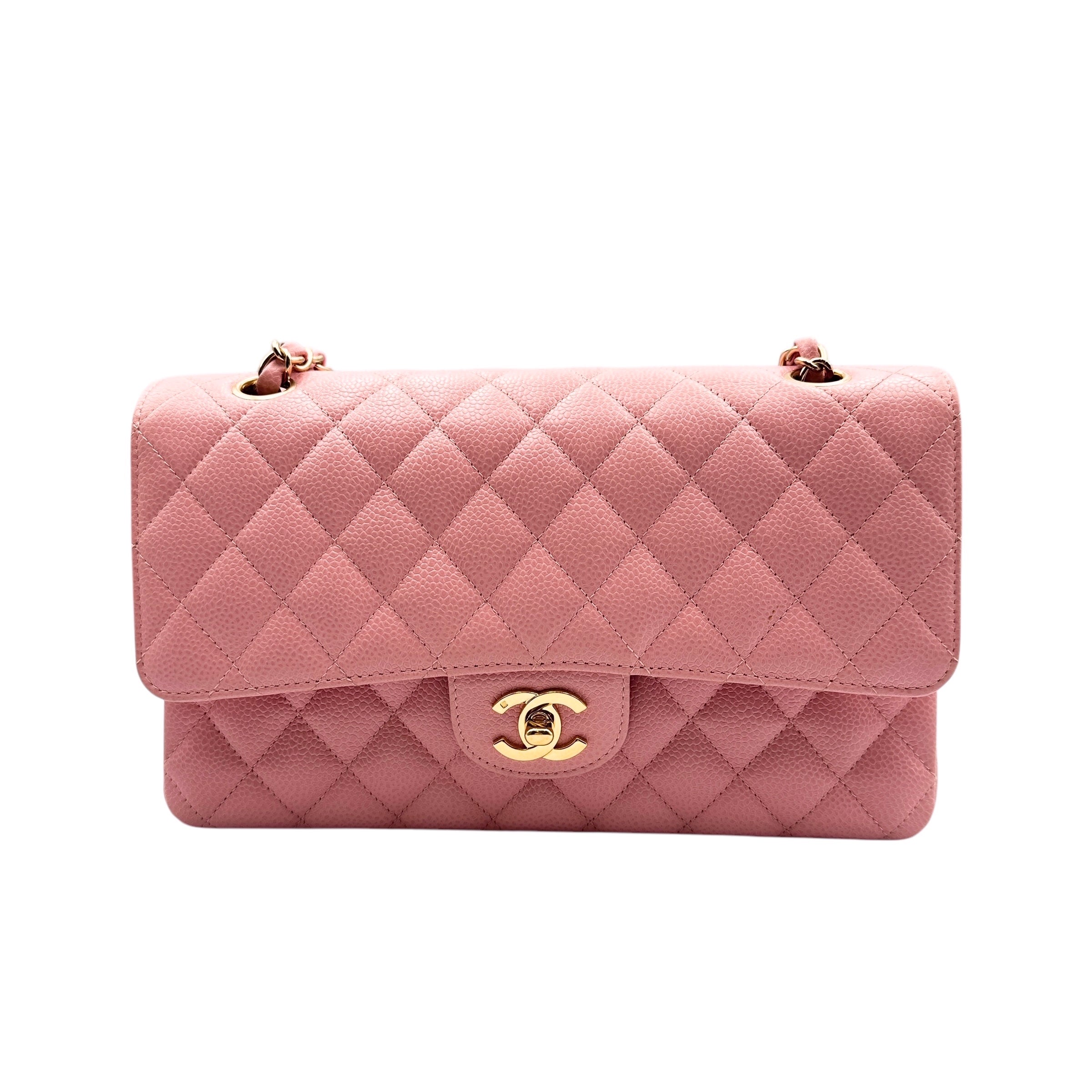 CHANEL シャネル キャビアスキン マトラッセ25 ダブルフラップ ショルダーバッグ
