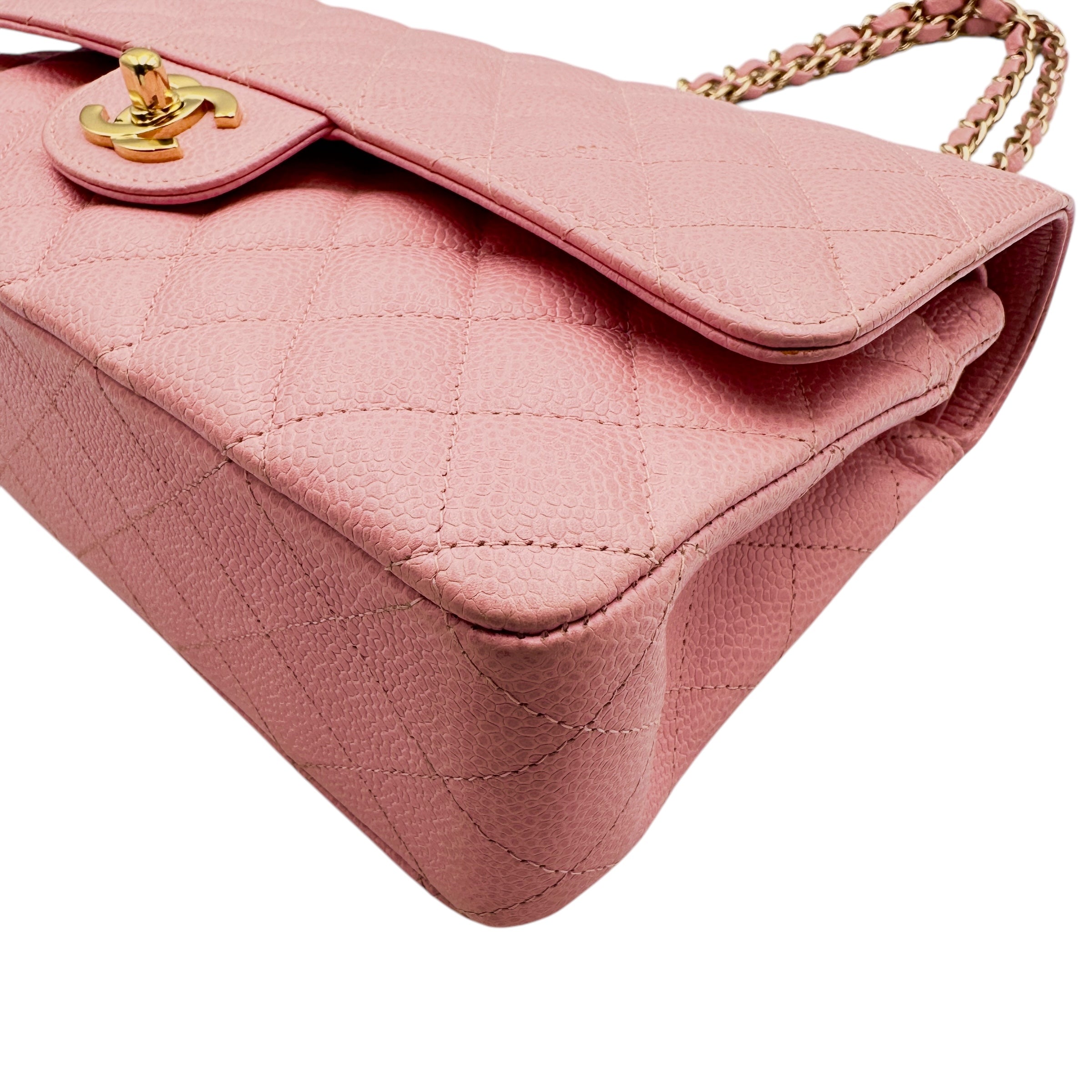 CHANEL シャネル キャビアスキン マトラッセ25 ダブルフラップ ショルダーバッグ