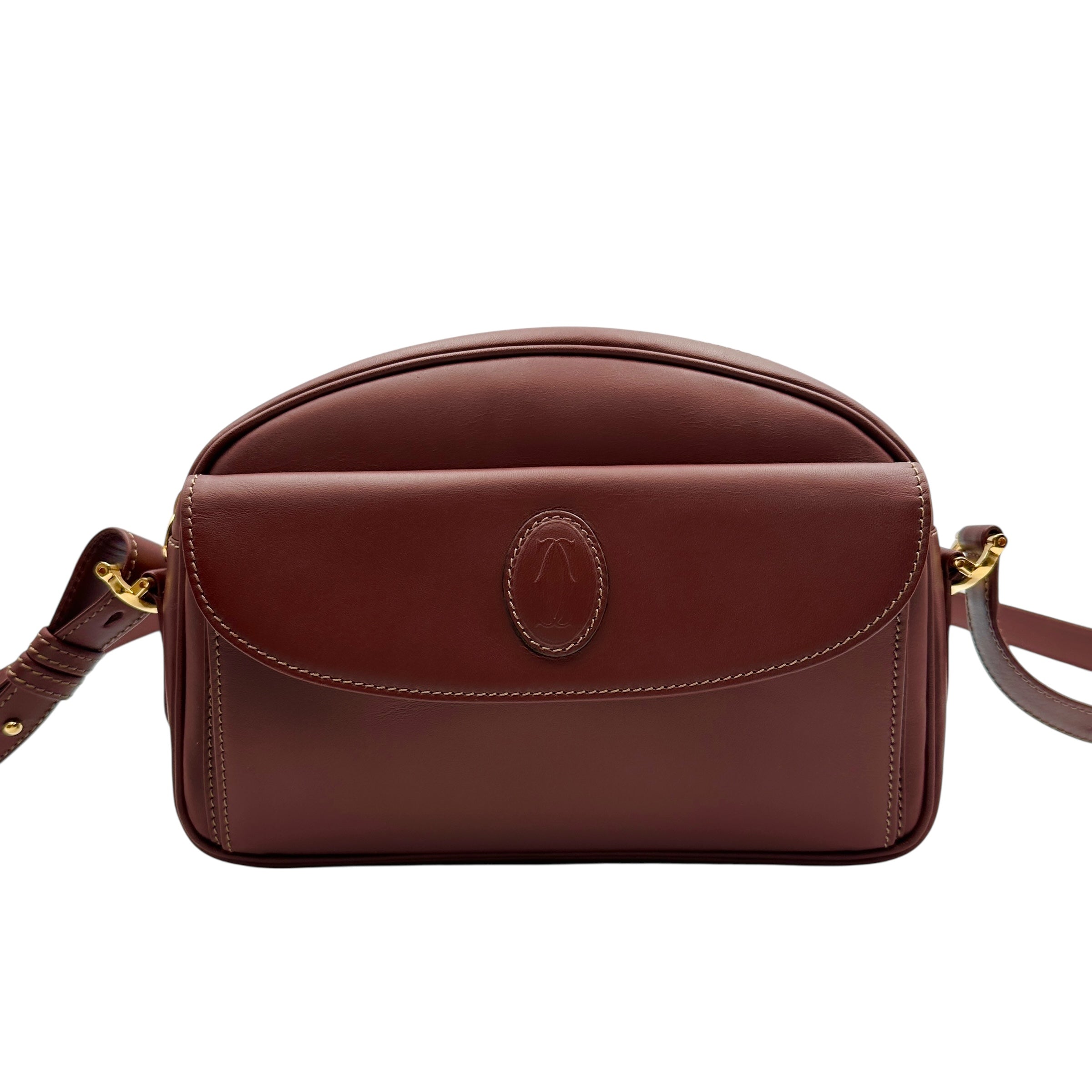 【美品】●Cartier カルティエ ●ショルダーバッグ  肩掛け鞄 収納袋付 Cartier カルティエ マスト ショルダーバッグ