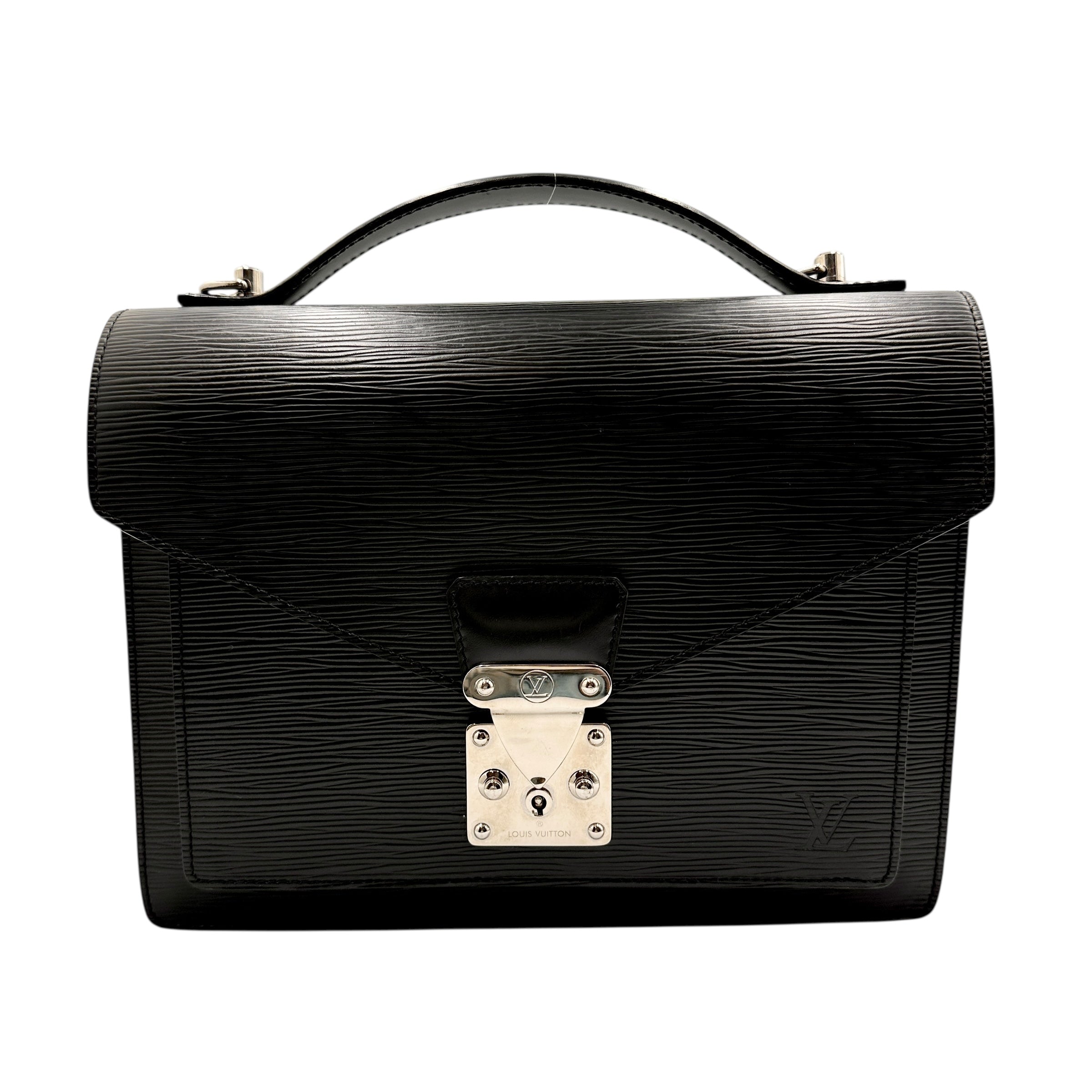LOUIS VUITTON エピ　モンソー　バッグ 黒 LOUIS VUITTON ルイ・ヴィトン エピ モンソー ブラック