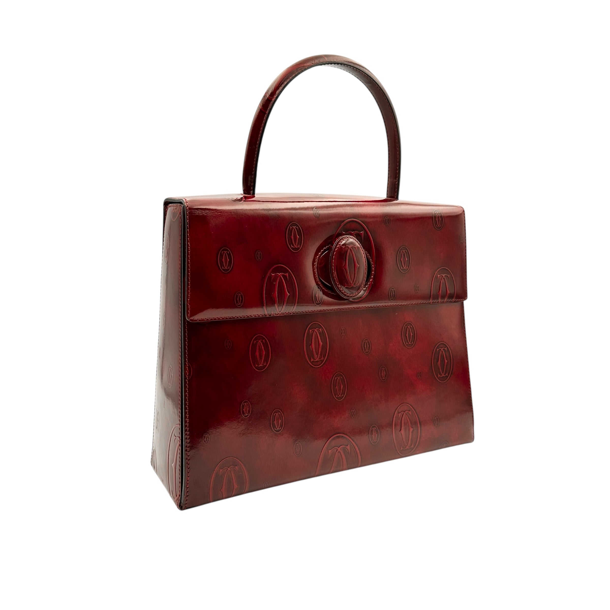 Cartier カルティエ ハッピーバースデー ハンドバッグ ボルドー