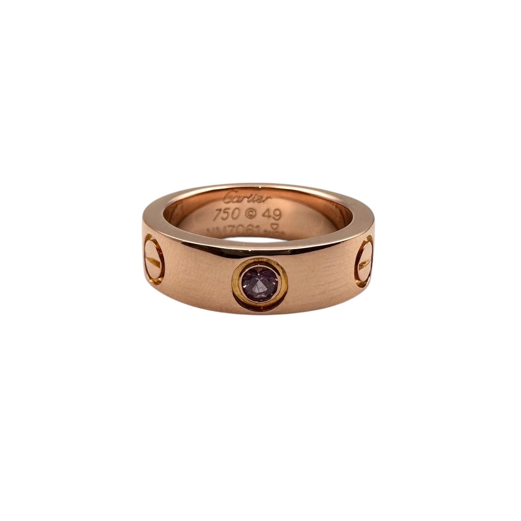 Cartier カルティエ ラブ リング 1Pピンクサファイヤ K18PG