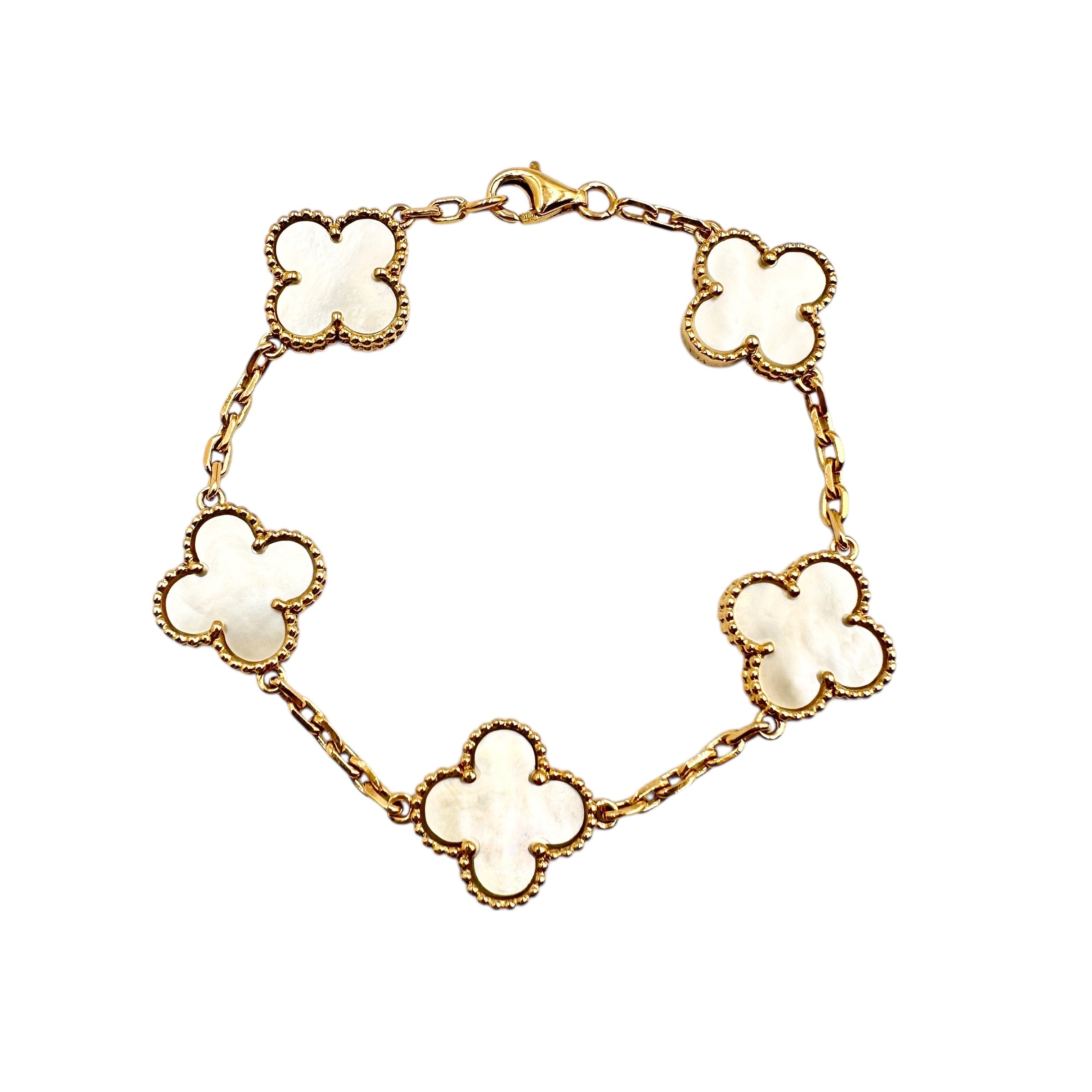 VanCleef & Arpels ヴァンクリーフ&アーペル アルハンブラ ブレスレット ホワイトシェル