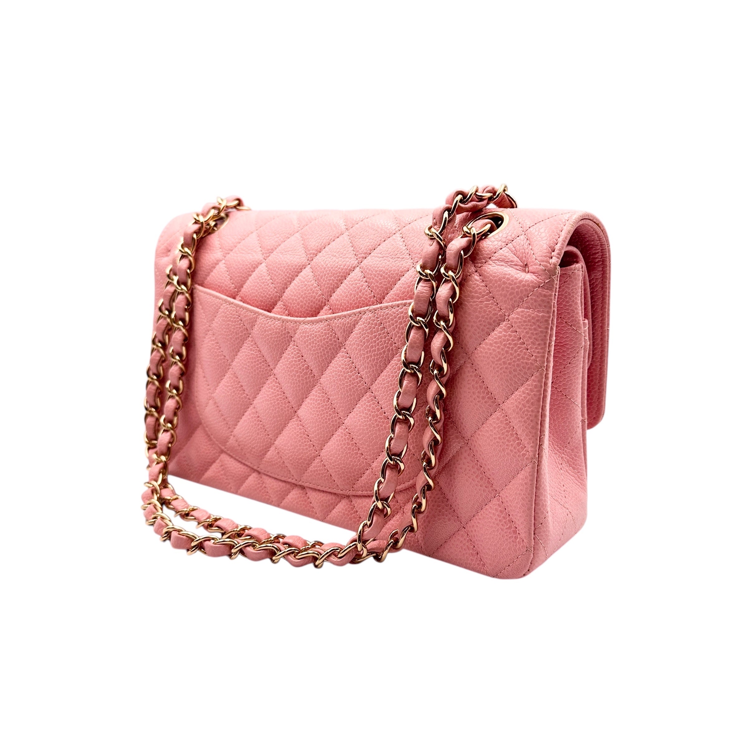 CHANEL シャネル キャビアスキン マトラッセ25 ダブルフラップ ショルダーバッグ