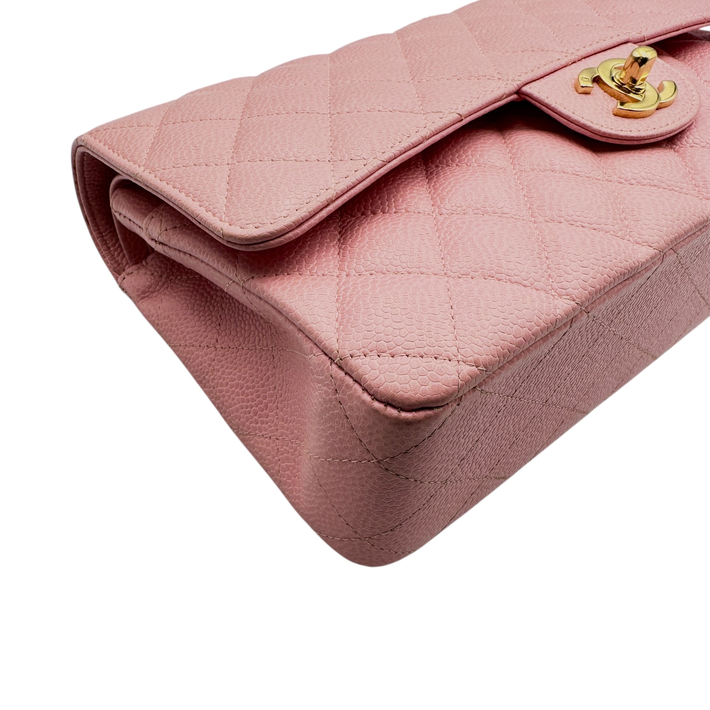CHANEL シャネル キャビアスキン マトラッセ25 ダブルフラップ ショルダーバッグ