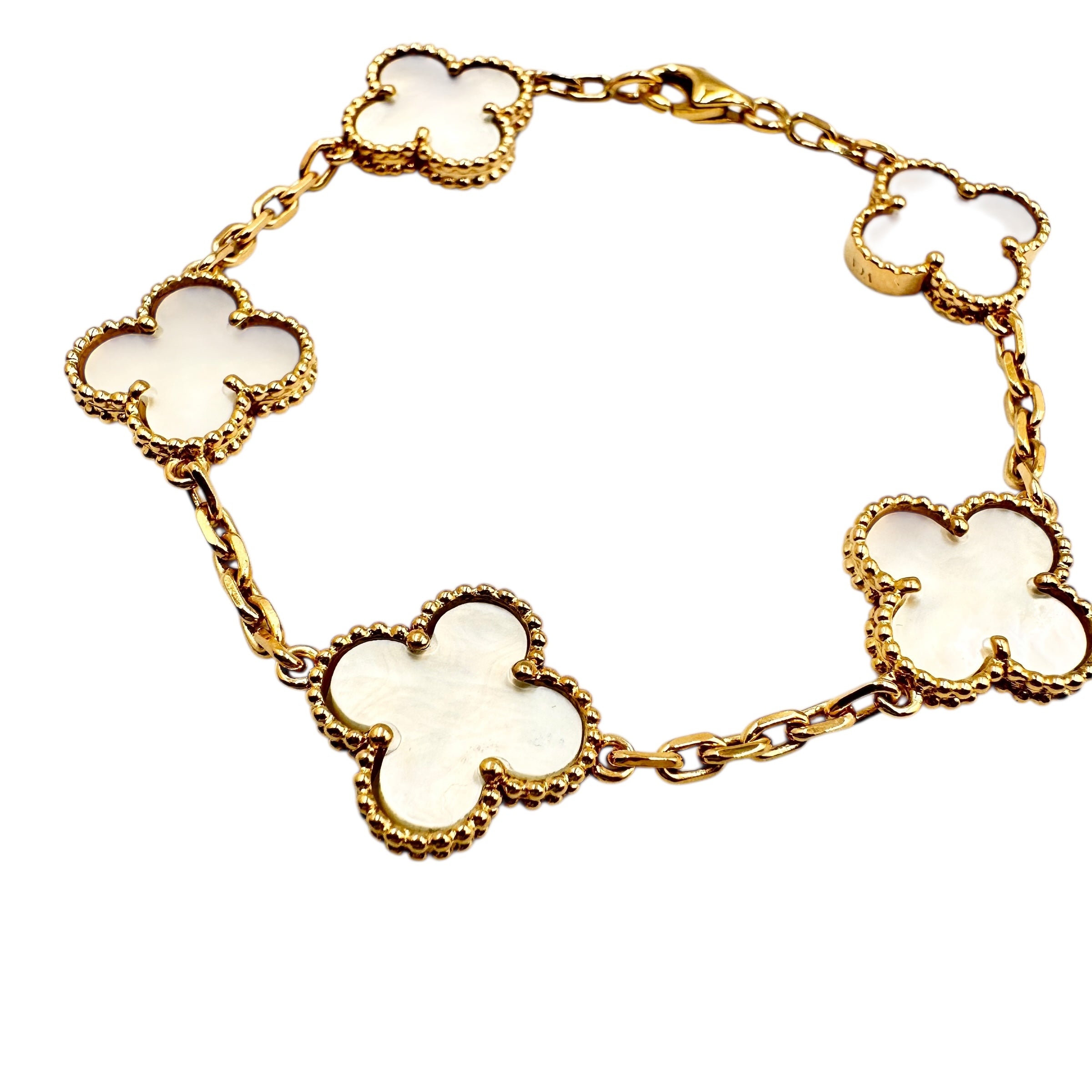 VanCleef & Arpels ヴァンクリーフ&アーペル アルハンブラ ブレスレット ホワイトシェル