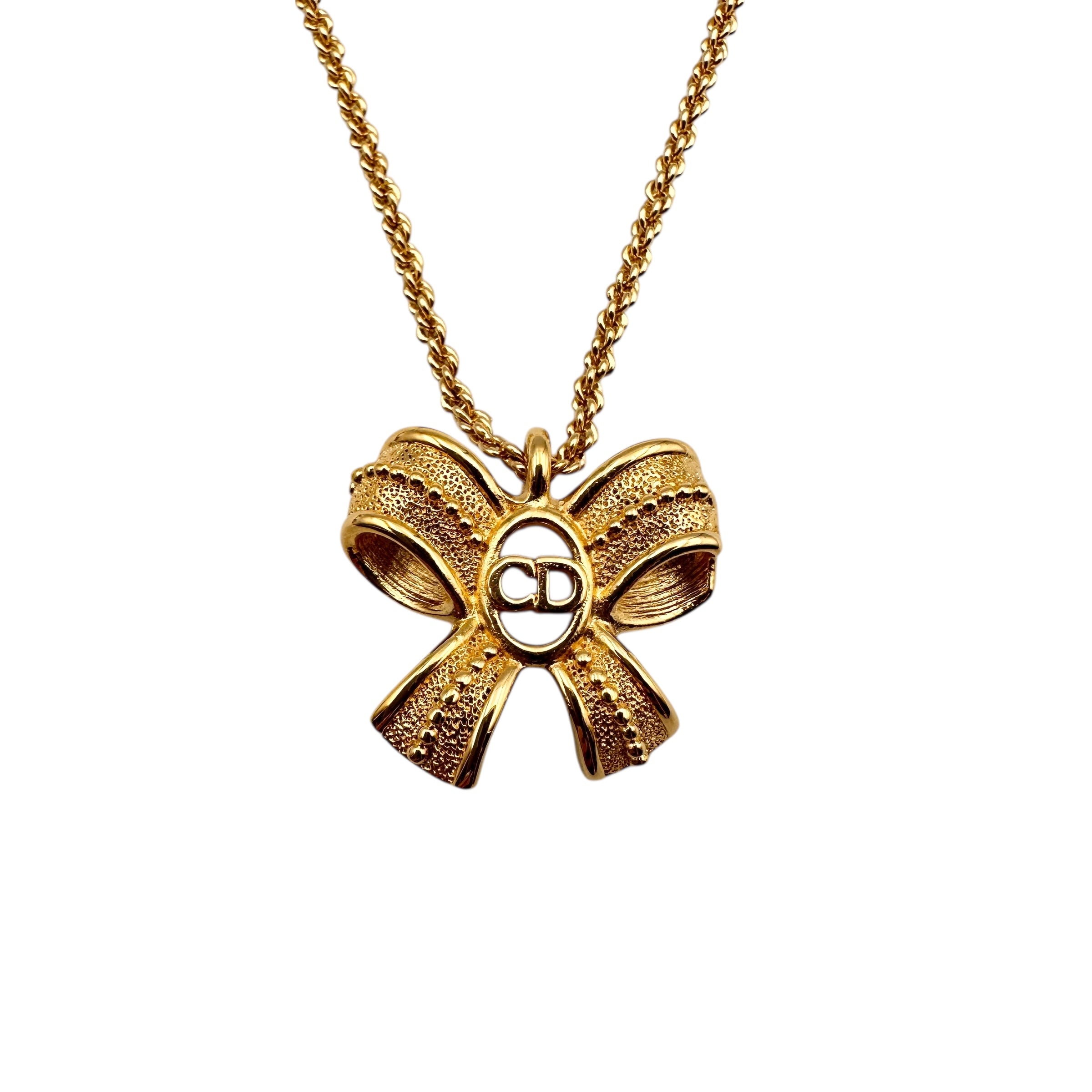 Christian Dior ディオール ネックレス リボンモチーフ