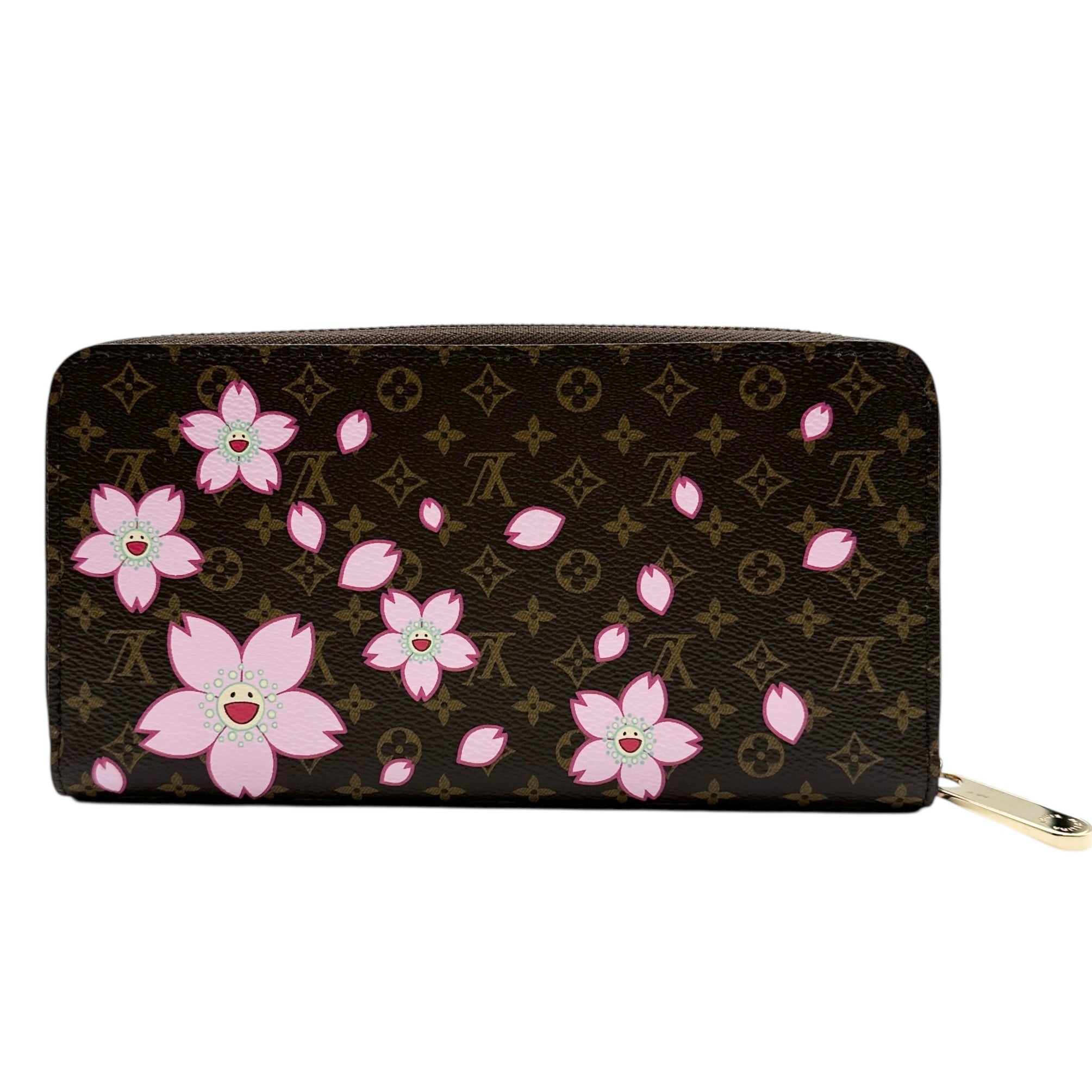 ルイヴィトン LOUIS VUITTON ジッピー・ウォレット Ｍ14162 日本限定 LV × TM モノグラム 村上隆 ラウンドファスナー 長財布 モノグラムキャンバス ブラウン 新品同様 LOUIS VUITTON（ルイ・ヴィトン） 長財布 M14162 LV × TM ジッピー