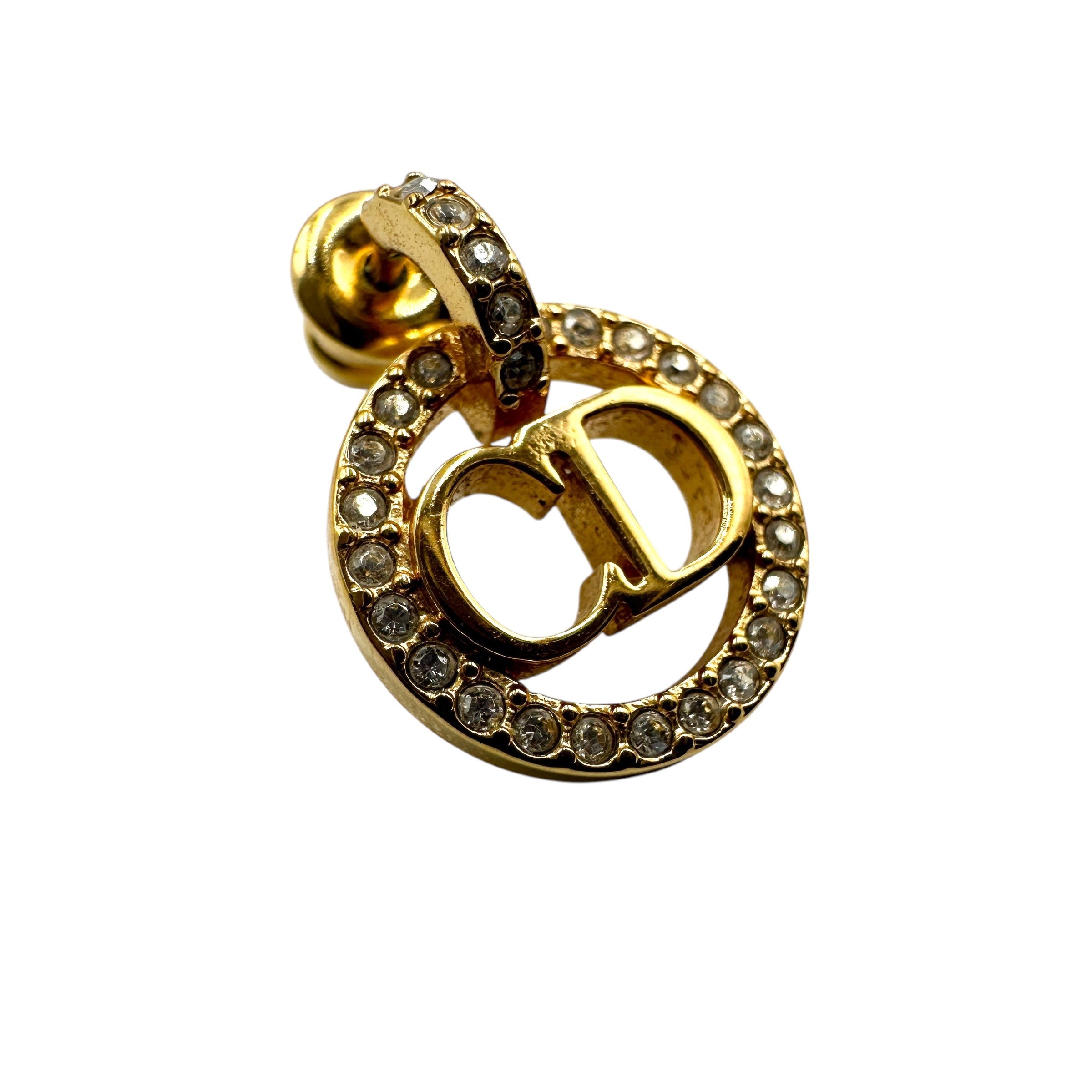 Christian Dior ディオール ラインストーン ピアス