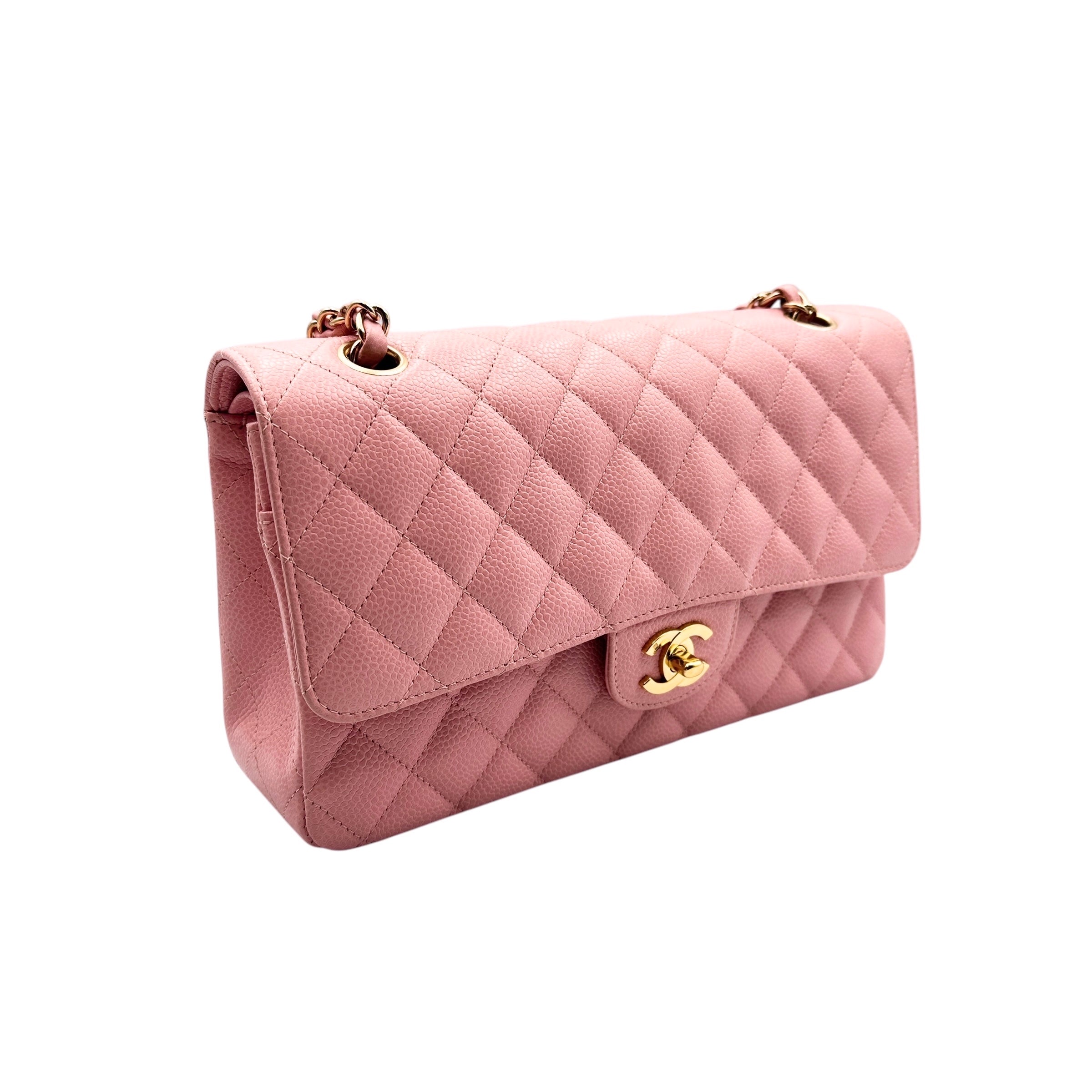 CHANEL シャネル キャビアスキン マトラッセ25 ダブルフラップ ショルダーバッグ