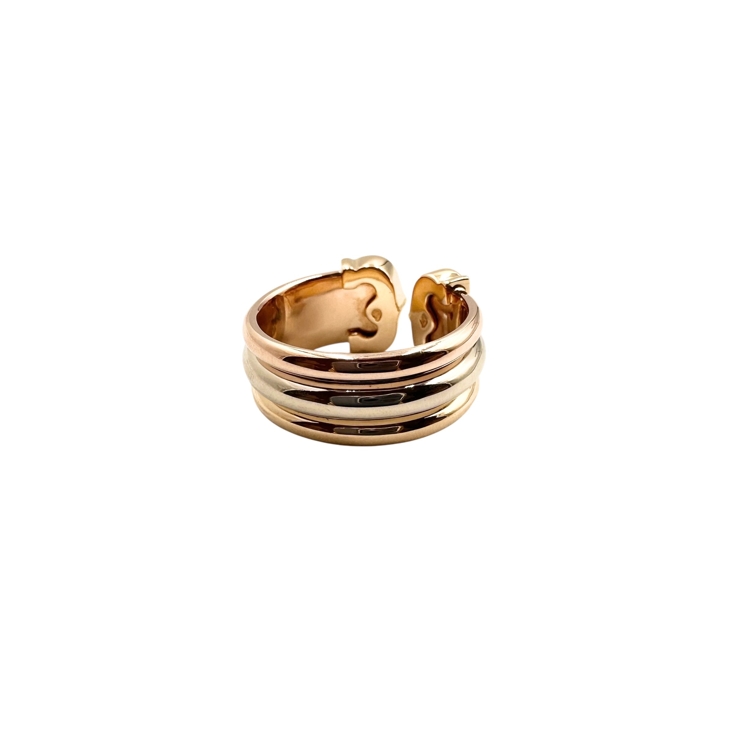 Cartier カルティエ 2Ⅽリング ダイヤ スリーゴールド