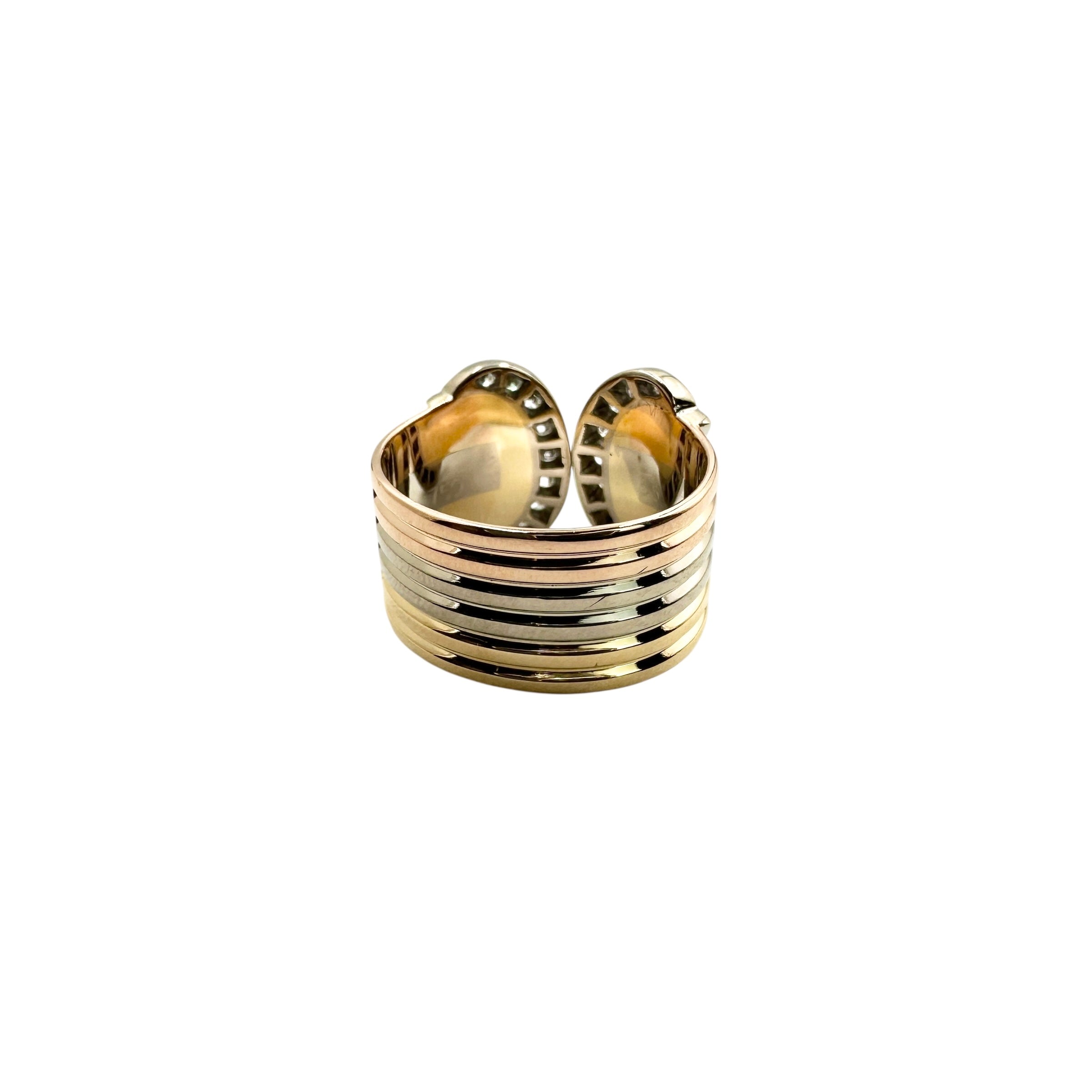 Cartier カルティエ 2Ⅽリング ダイヤ スリーゴールド