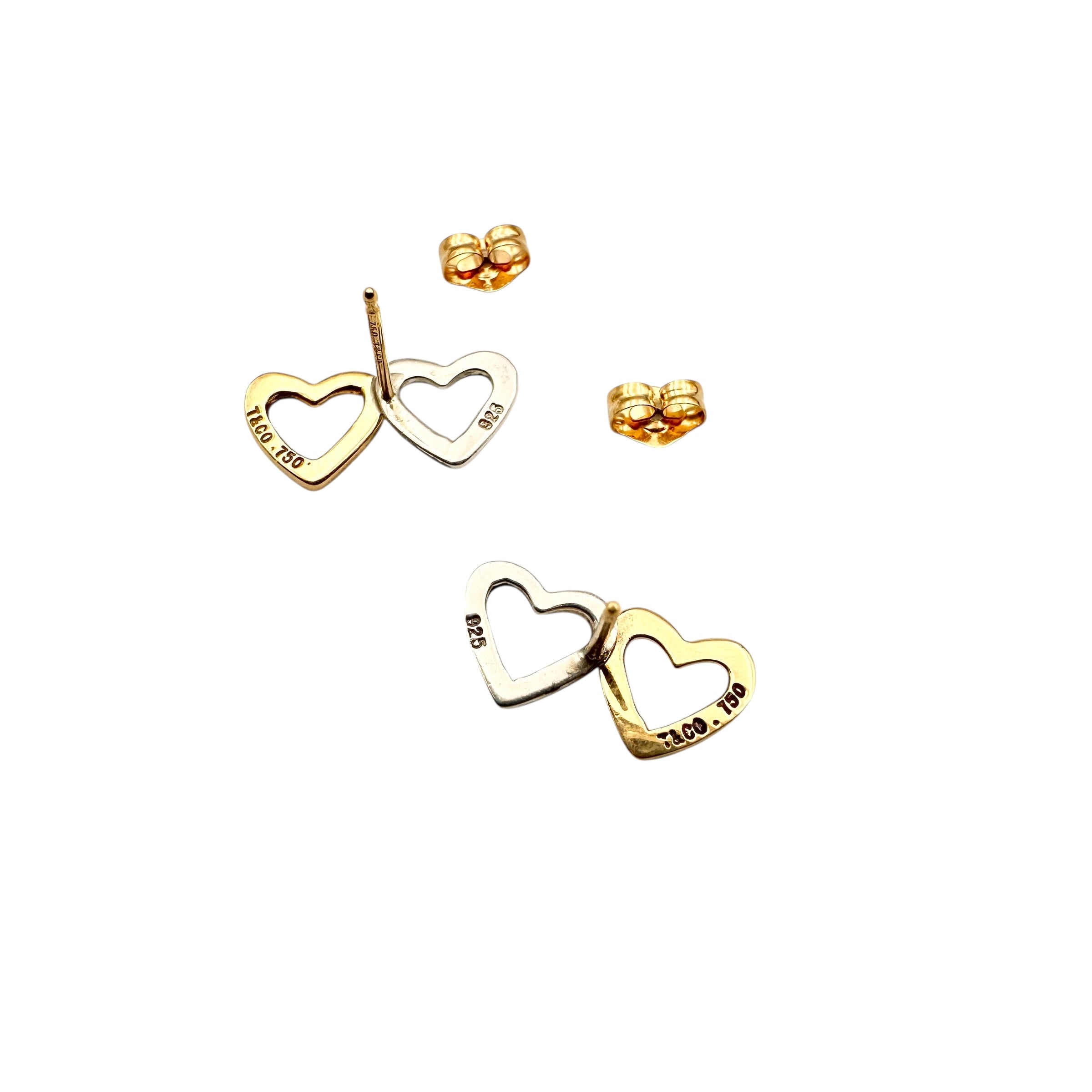 TIFFANY & Co. ティファニー ハートモチーフ ピアス K18YG×SLV925