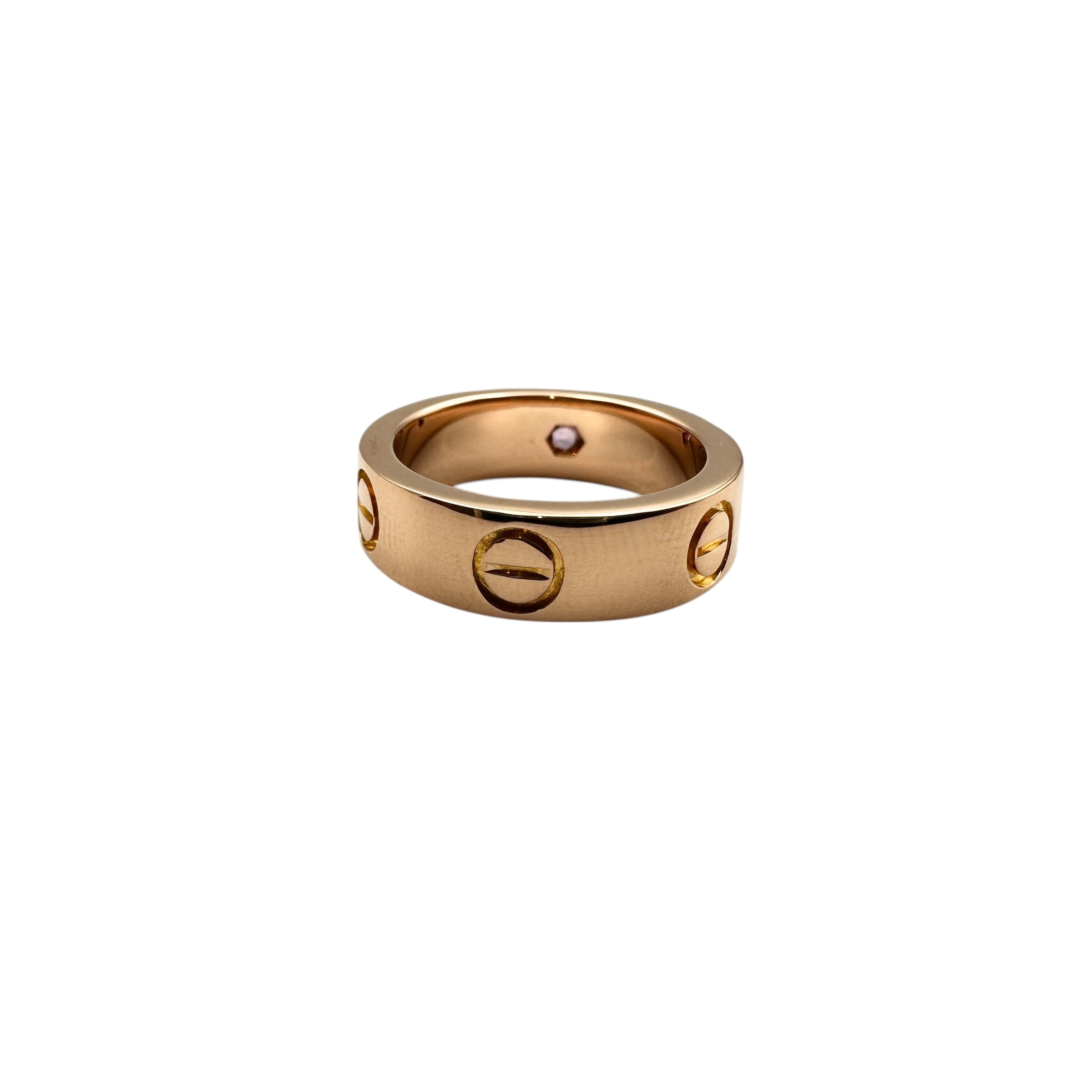 Cartier カルティエ ラブ リング 1Pピンクサファイヤ K18PG