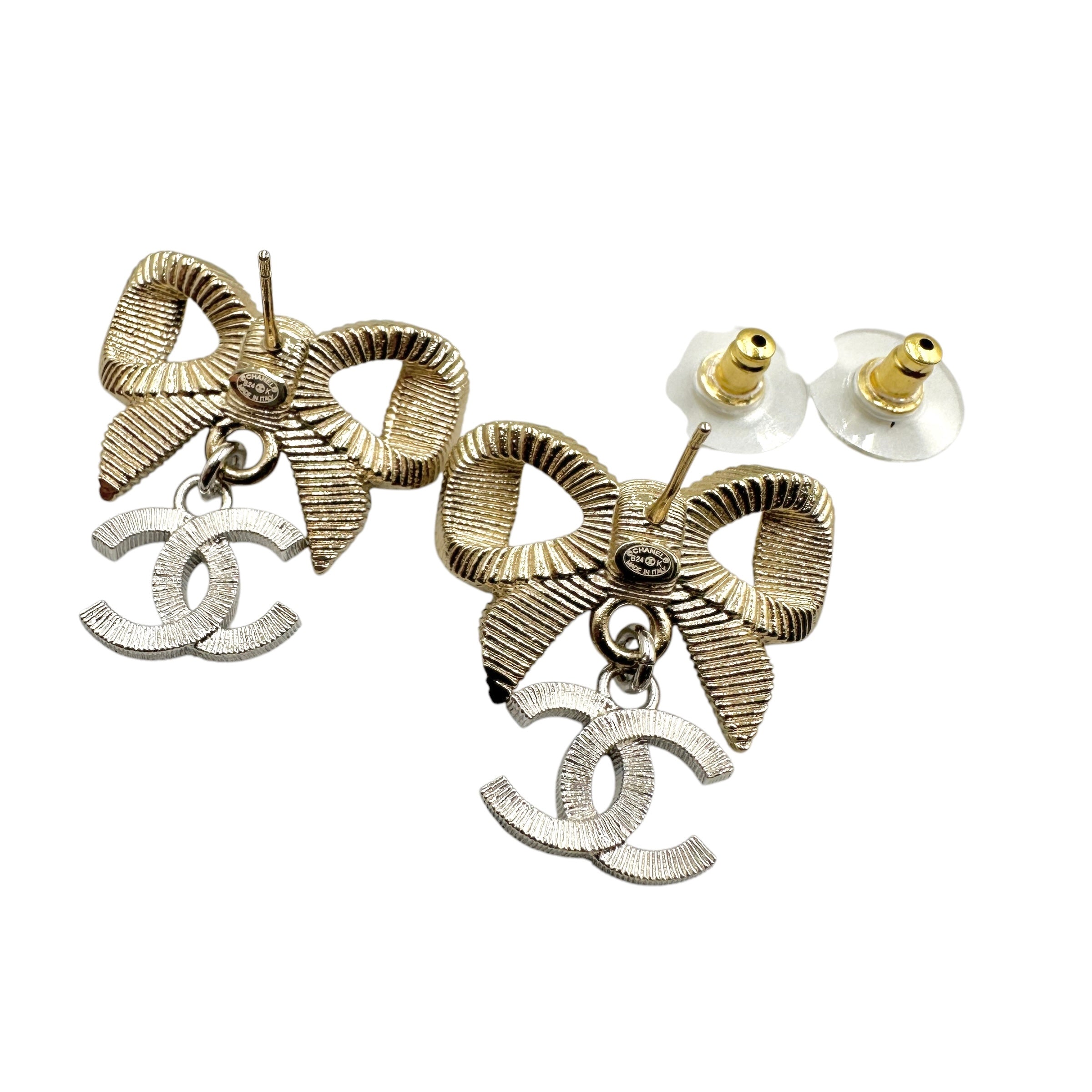 CHANEL シャネル リボン ピアス