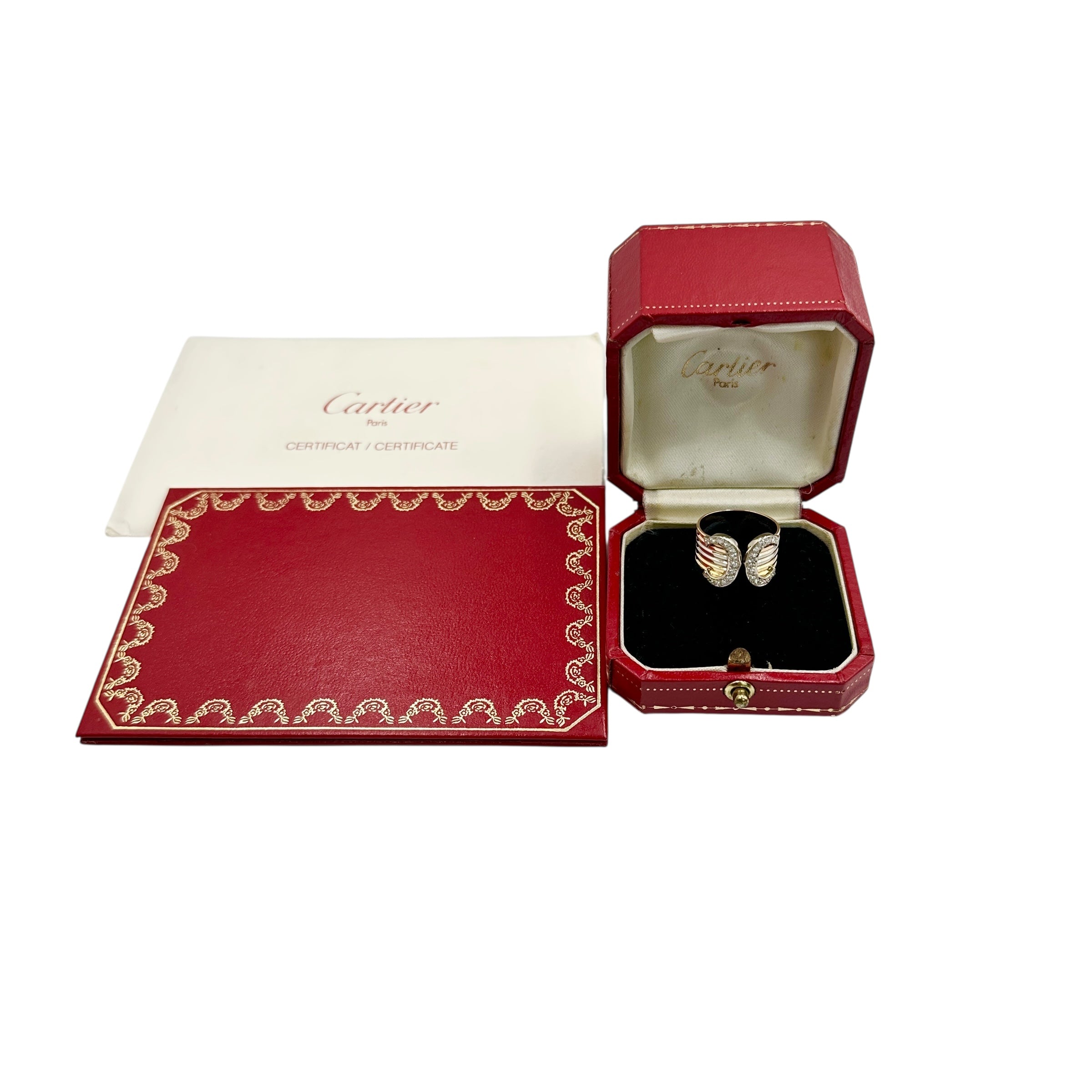 Cartier カルティエ 2Ⅽリング ダイヤ スリーゴールド