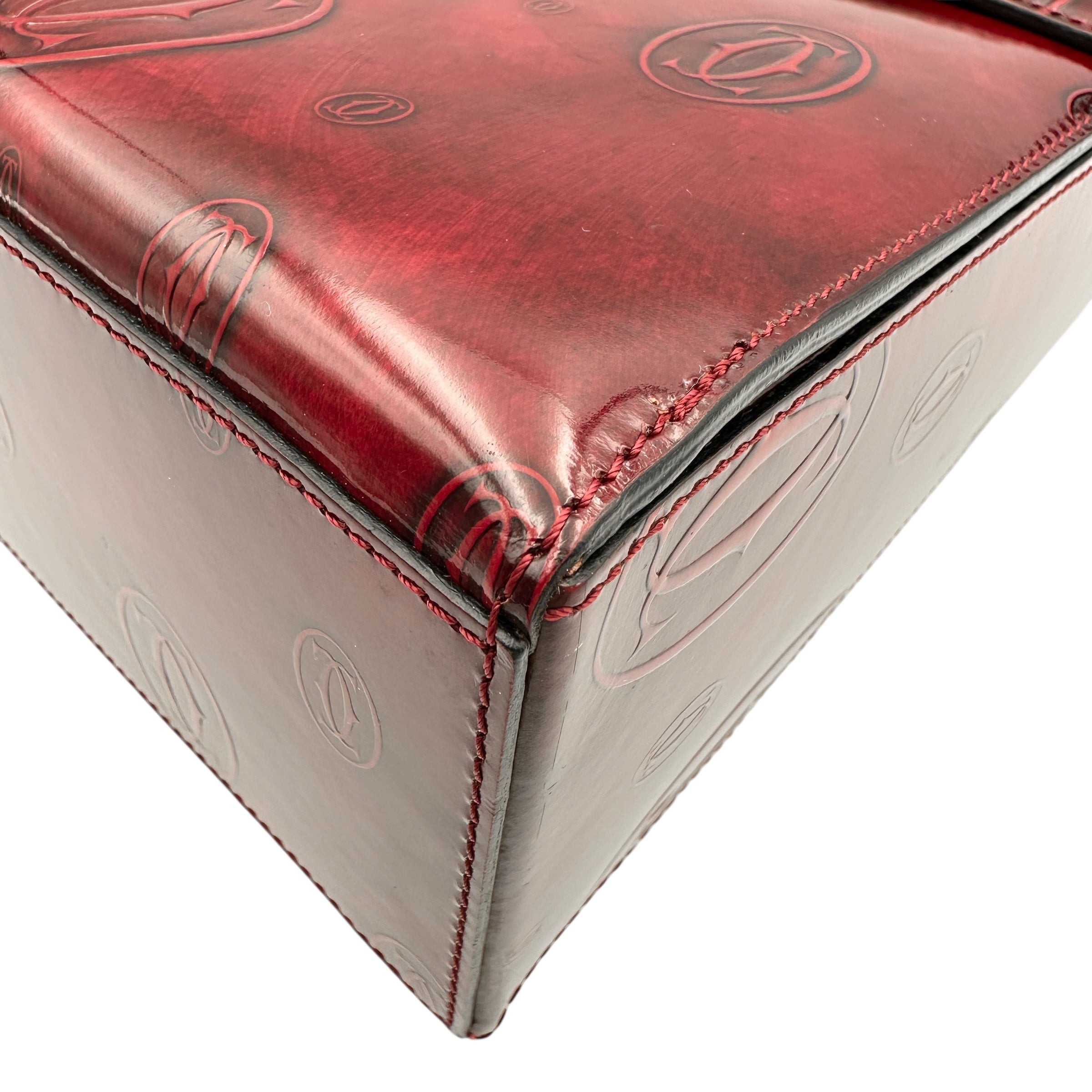 Cartier カルティエ ハッピーバースデー ハンドバッグ ボルドー