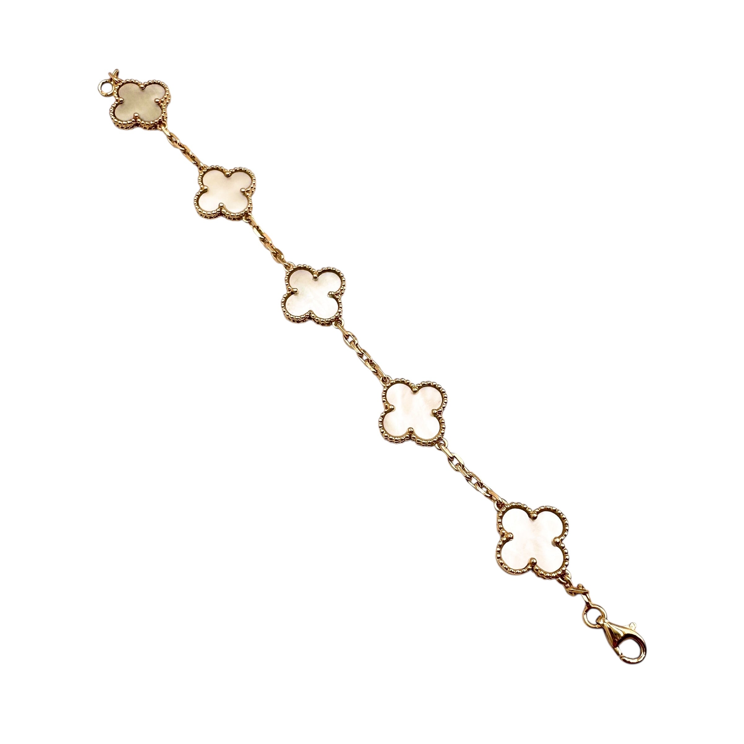 VanCleef & Arpels ヴァンクリーフ&アーペル アルハンブラ ブレスレット ホワイトシェル