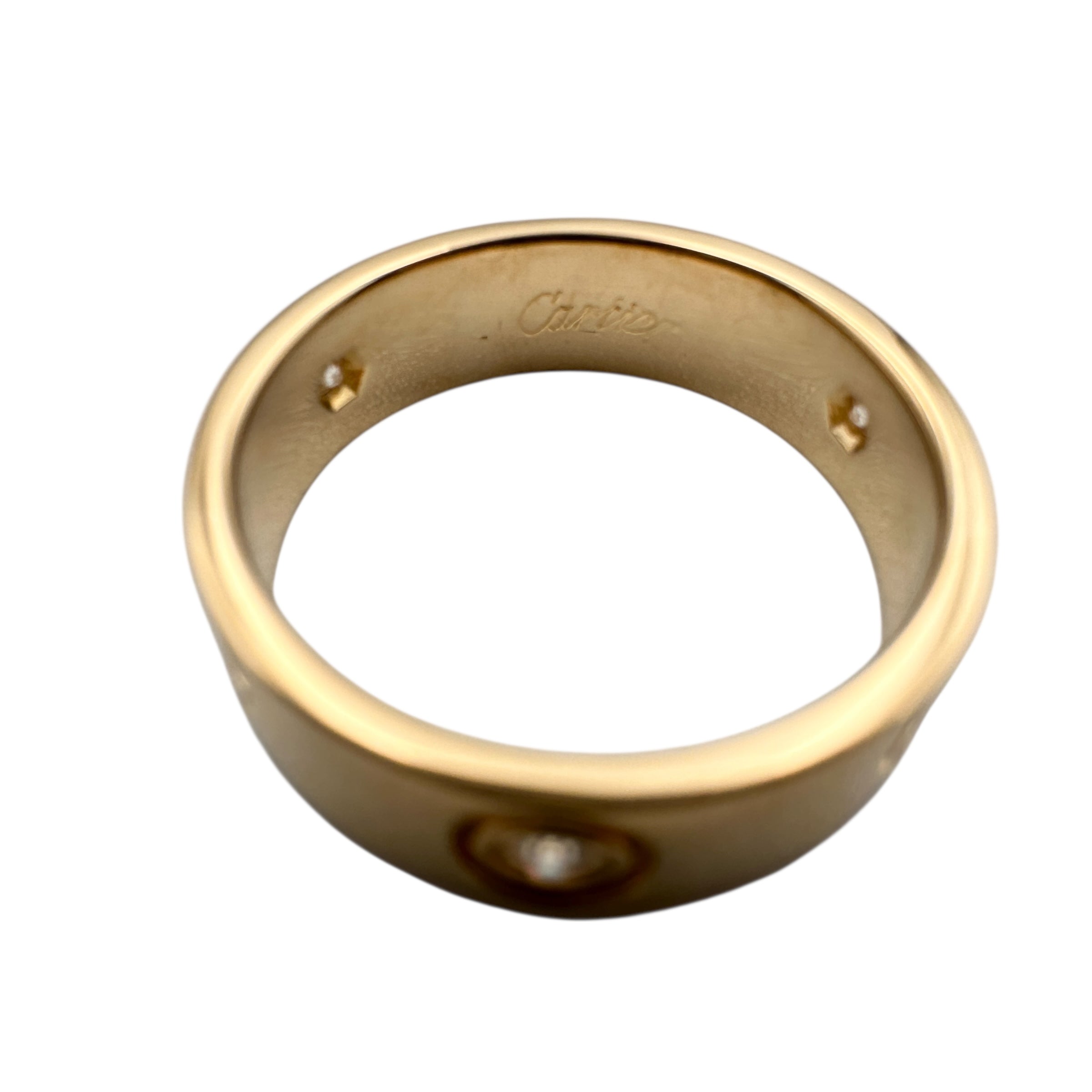 Cartier カルティエ ラブ リング ハーフダイヤ K18YG #53