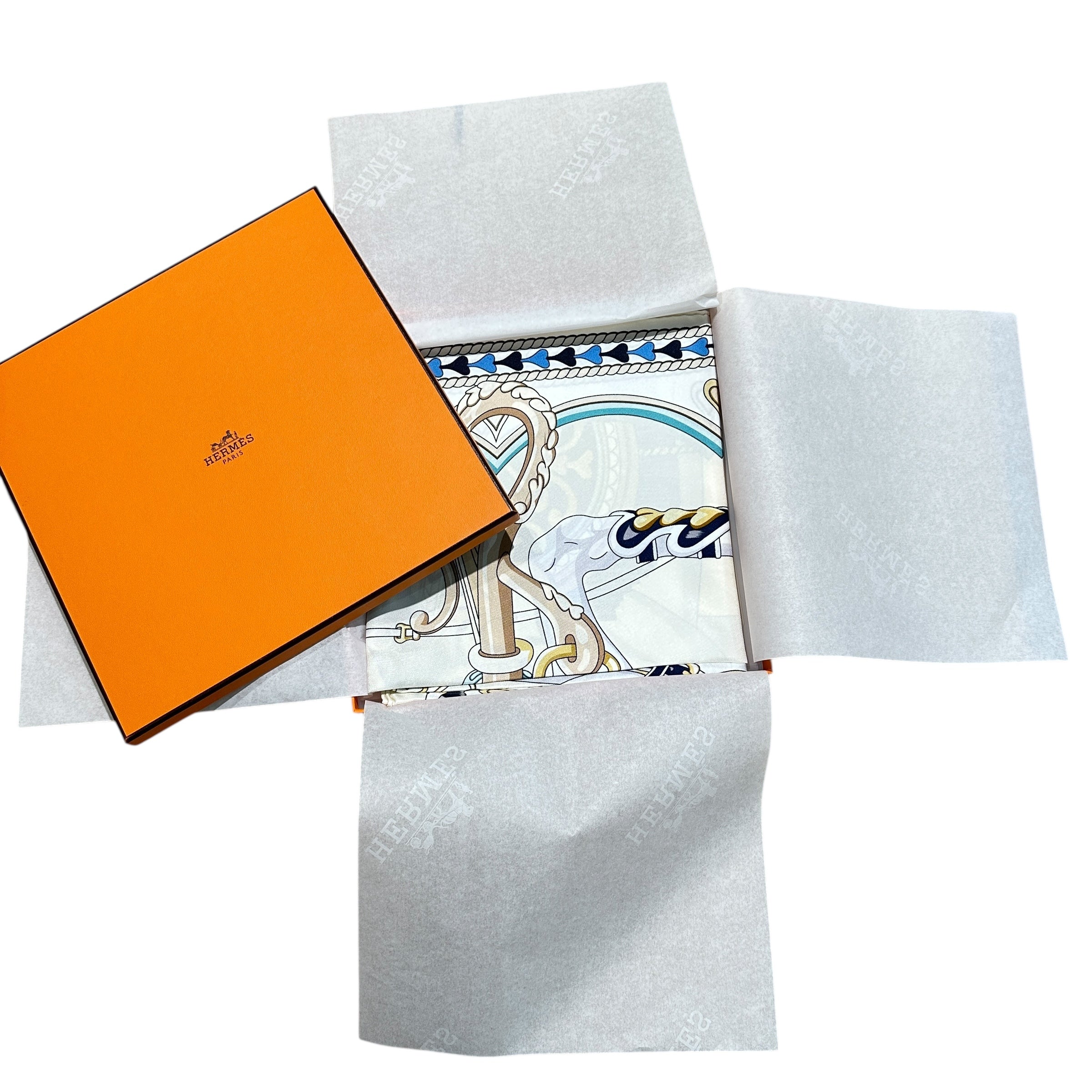 エルメス　カレ90 アルネドゥクール コーデのアクセントに】HERMES カレ90 アルネ・ドゥ・クール