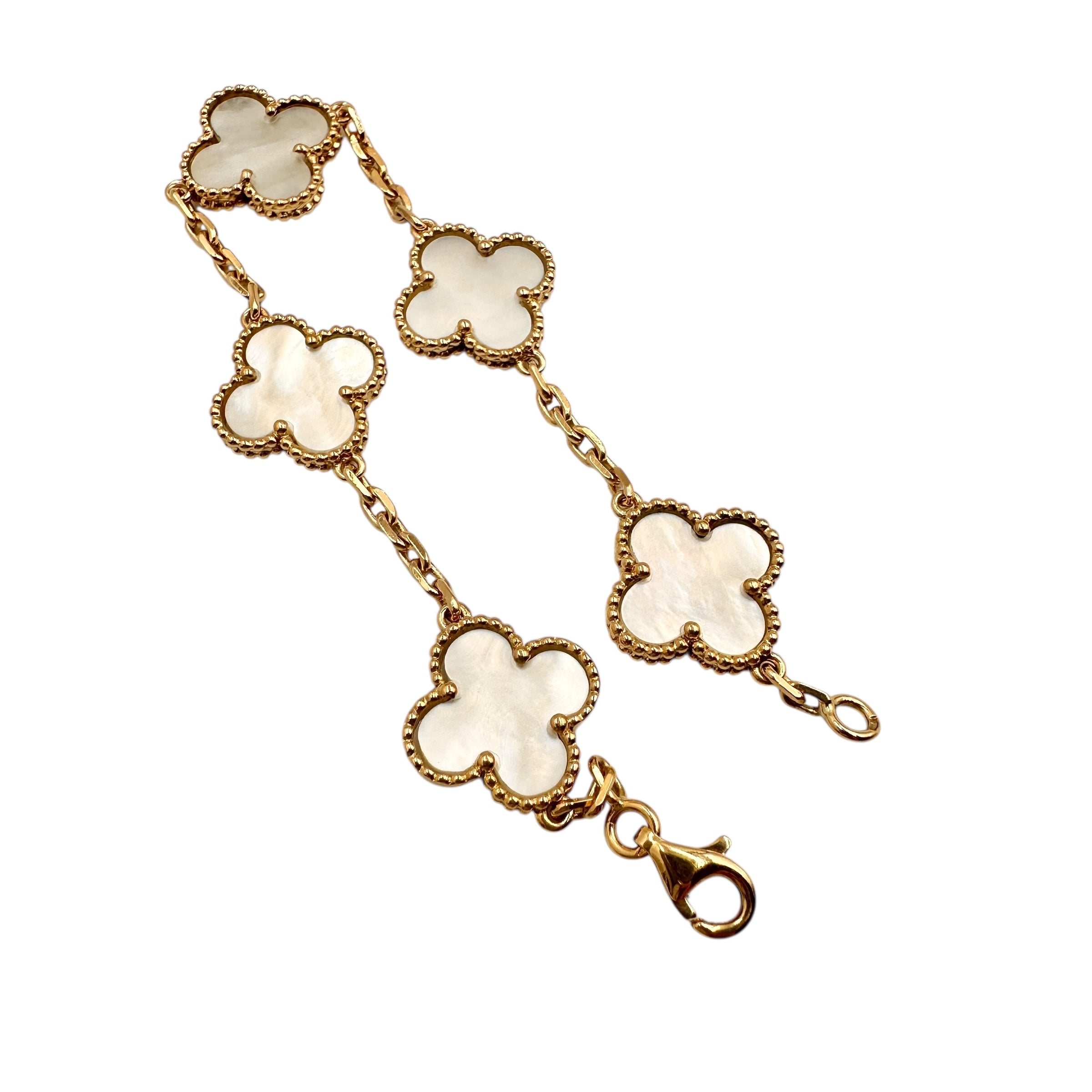 VanCleef & Arpels ヴァンクリーフ&アーペル アルハンブラ ブレスレット ホワイトシェル