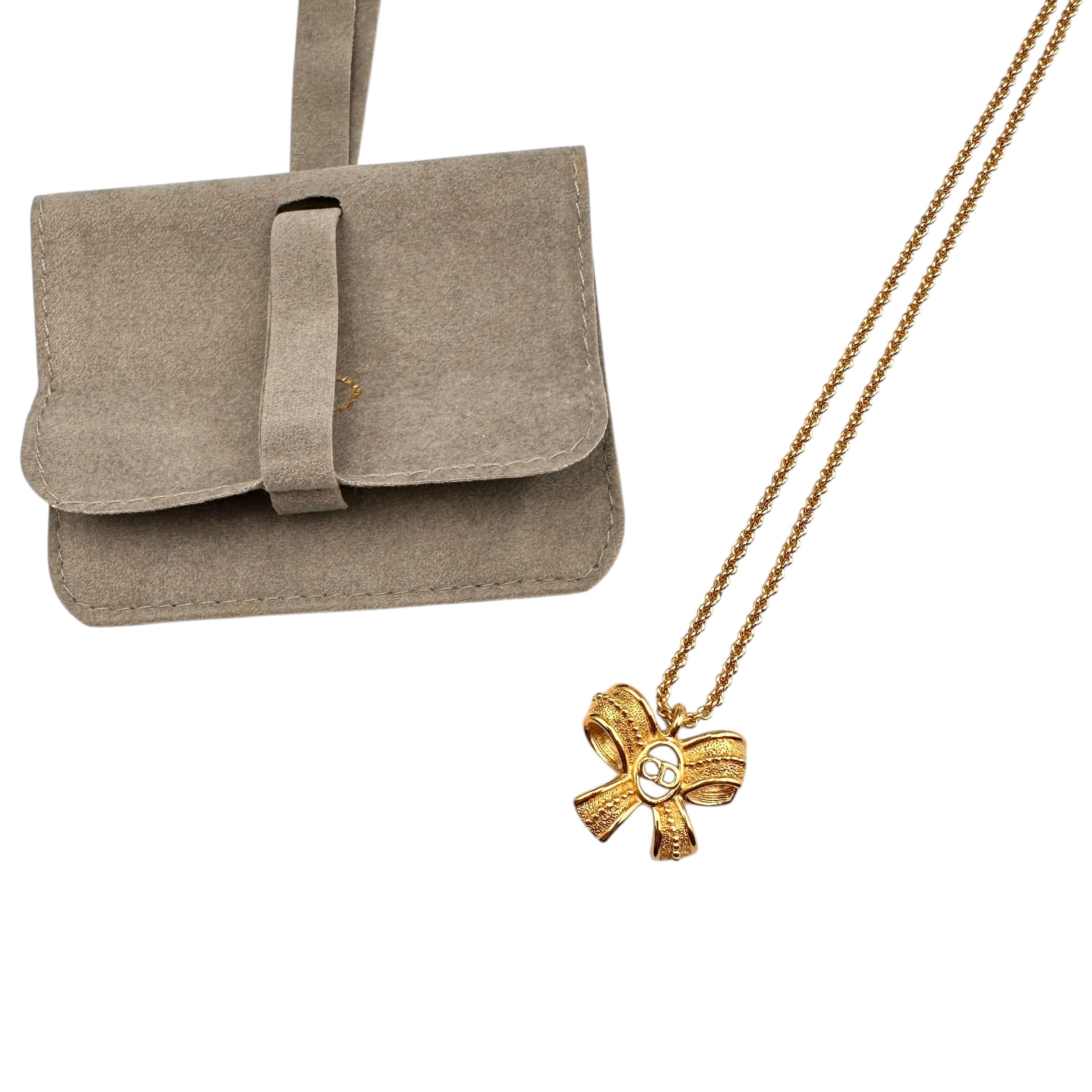 Christian Dior ディオール ネックレス リボンモチーフ