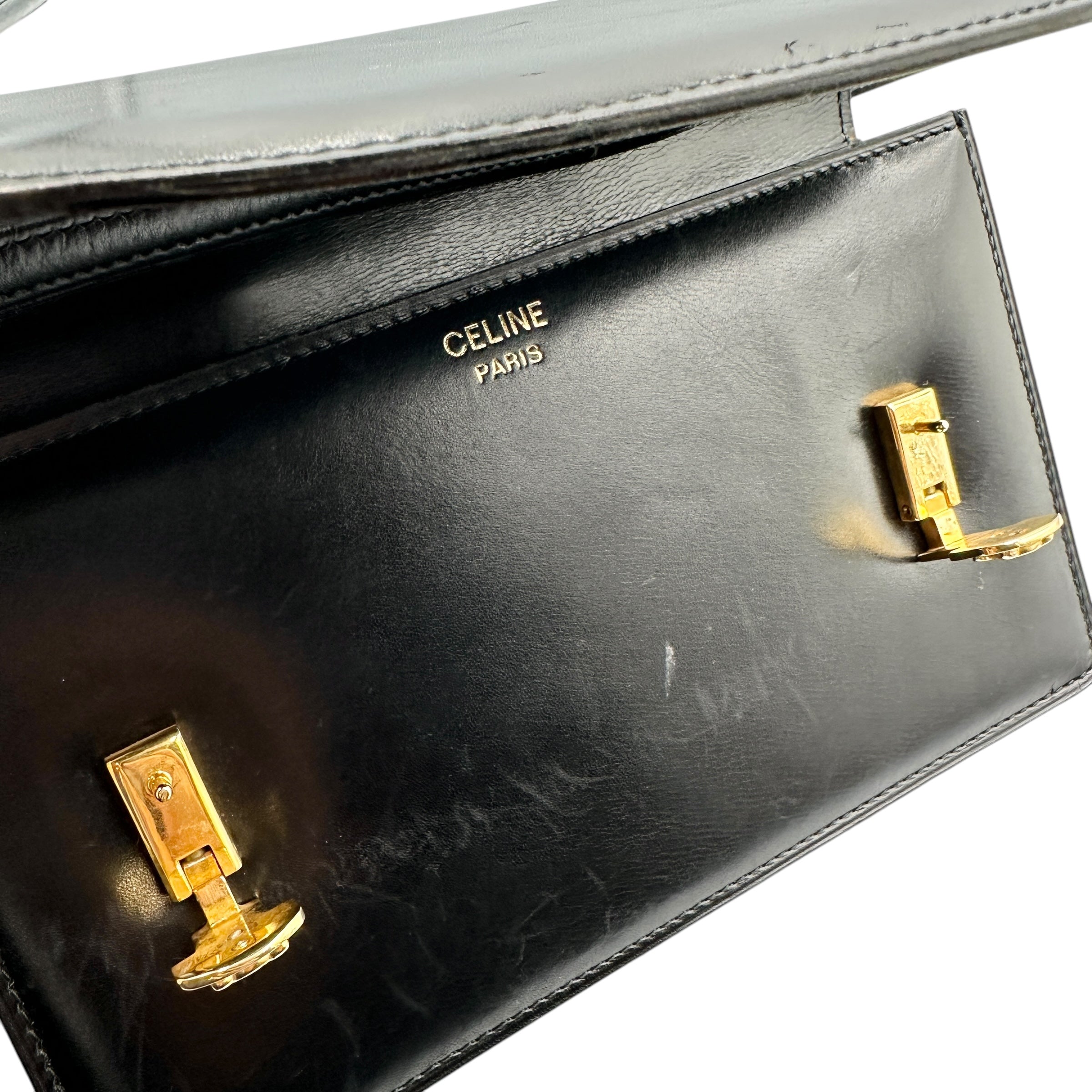CELINE セリーヌ レザーショルダーバッグ