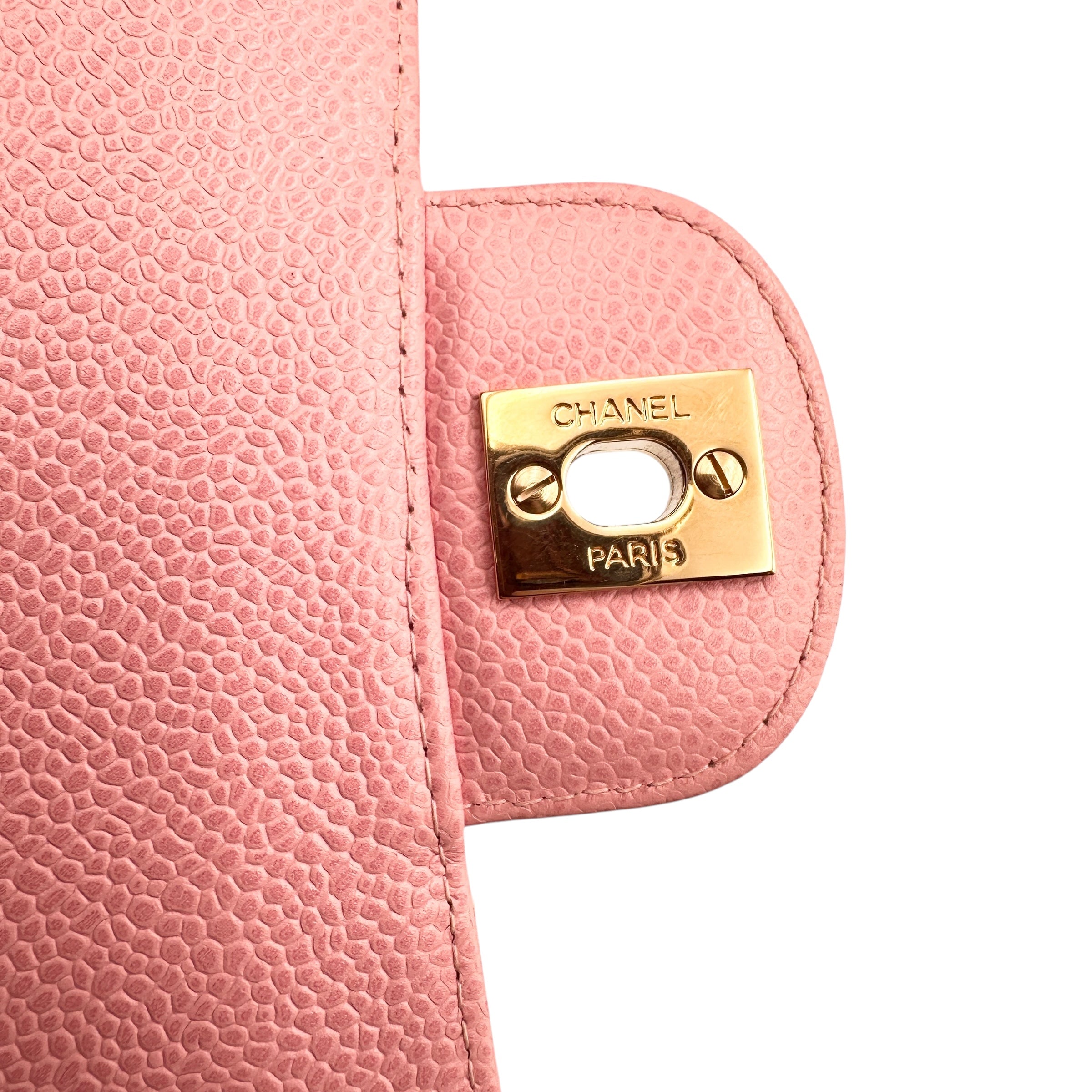 CHANEL シャネル キャビアスキン マトラッセ25 ダブルフラップ ショルダーバッグ