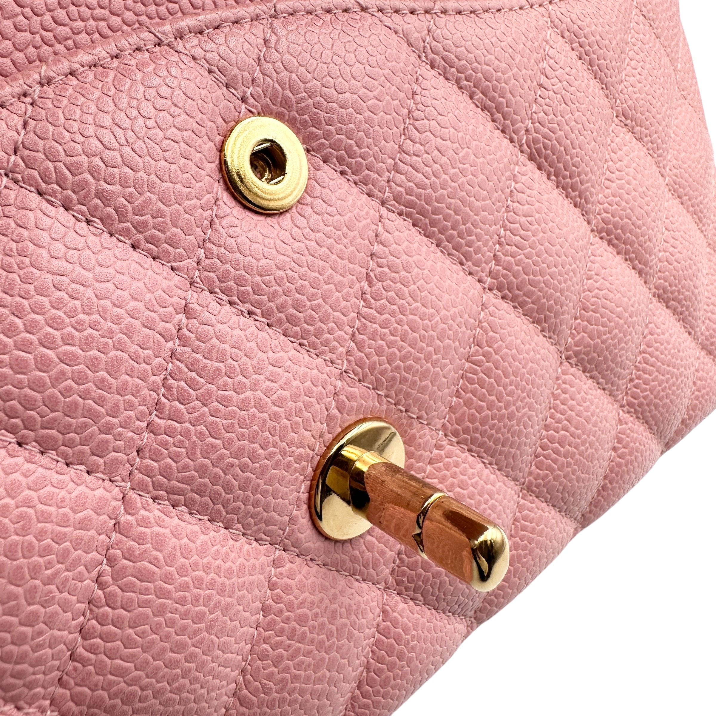 CHANEL シャネル キャビアスキン マトラッセ25 ダブルフラップ ショルダーバッグ