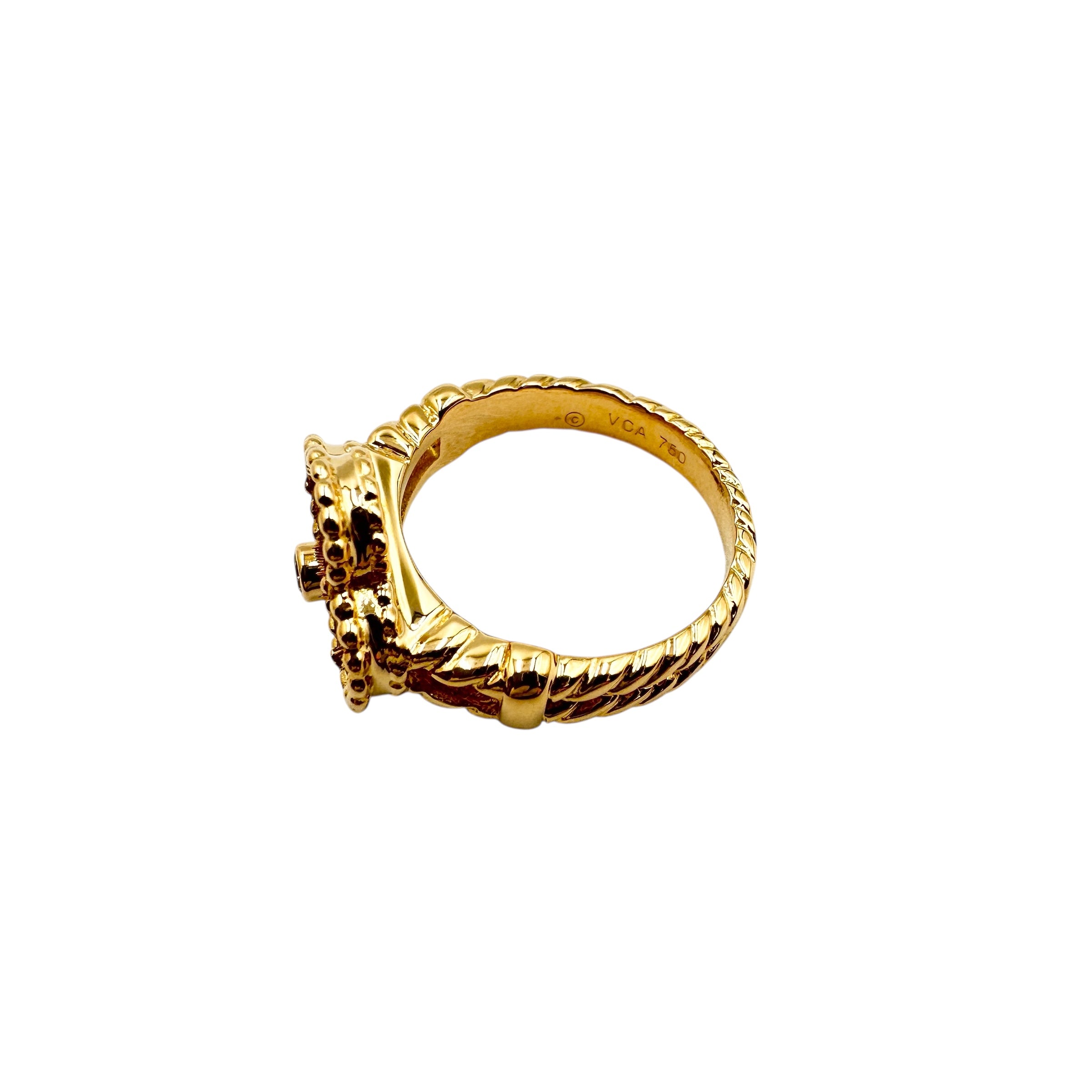 VanCleef & Arpels ヴァンクリーフ&アーペル アルハンブラ リング ダイヤ ホワイトシェル