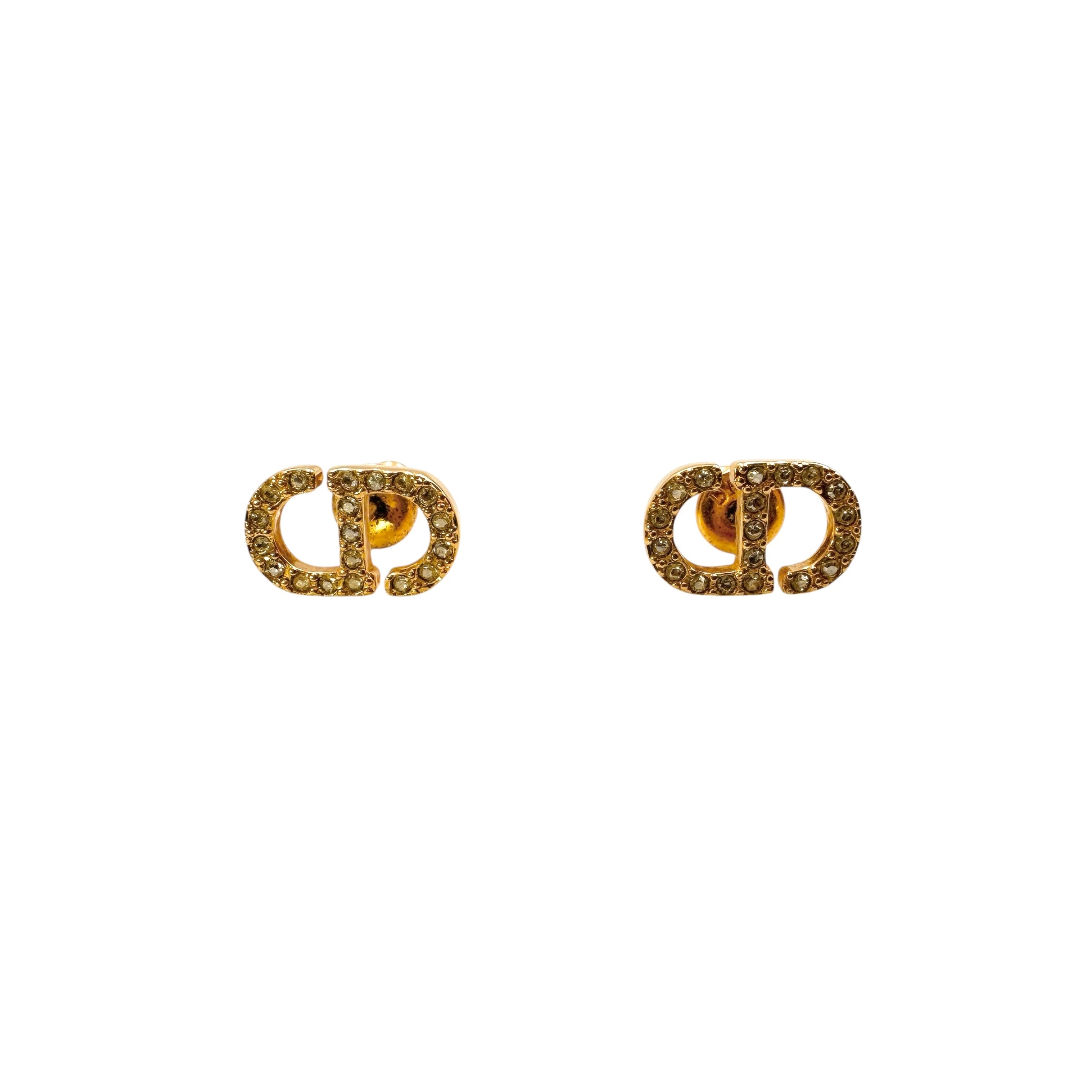 Christian Dior ディオール CDロゴ ラインストーン ピアス