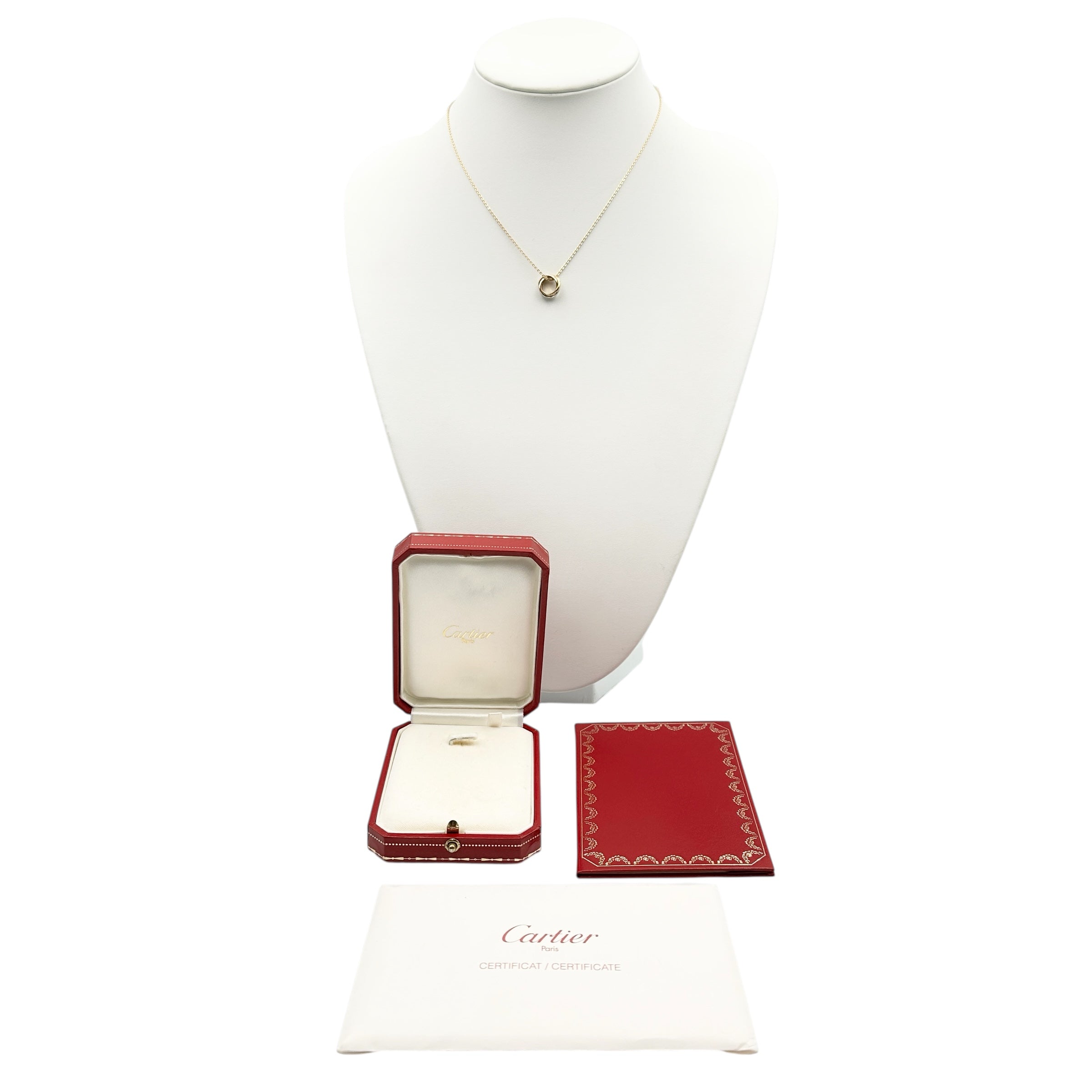 Cartier カルティエ トリニティ ダイヤ ネックレス K18