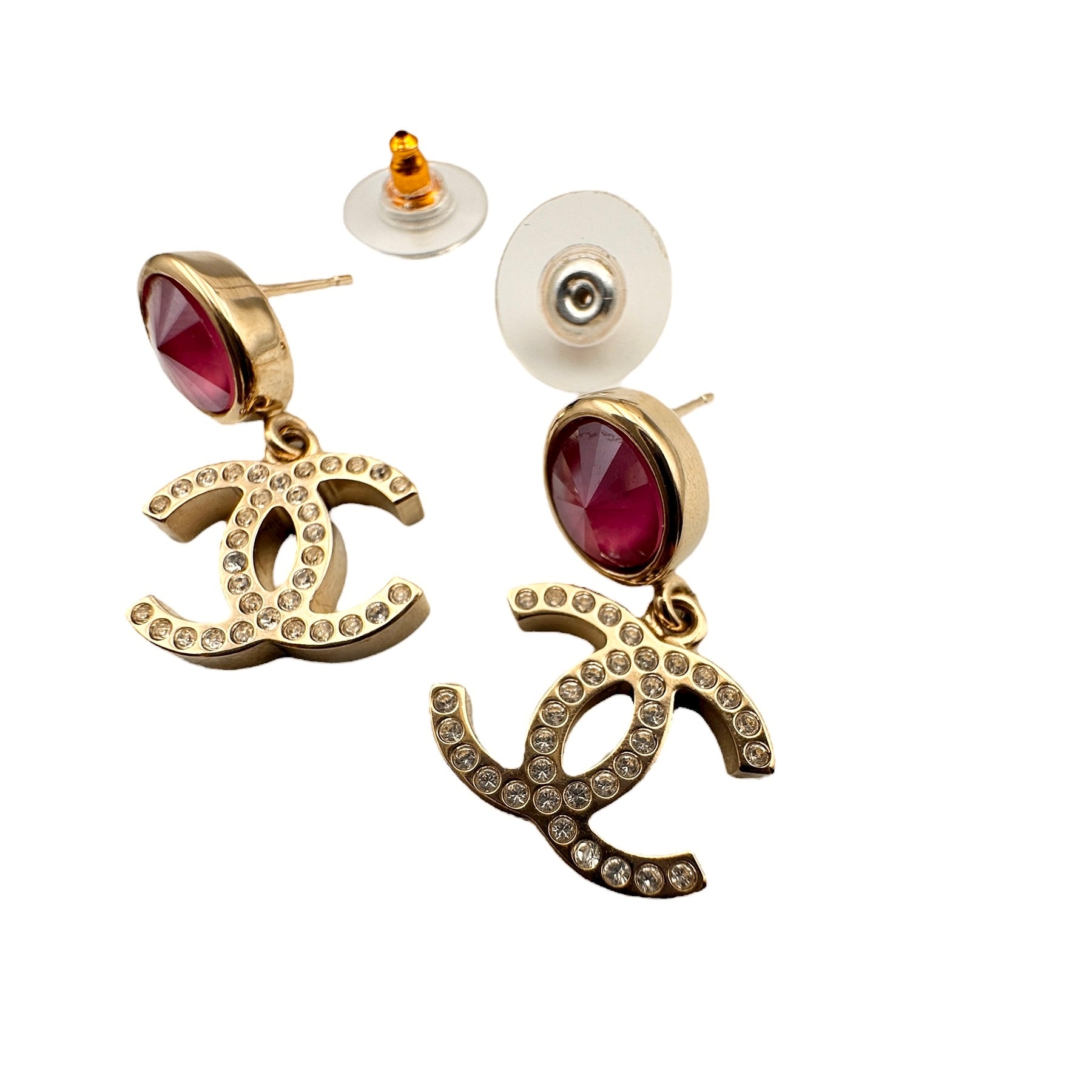 CHANEL シャネル B20C ココ ラインストーン ピアス