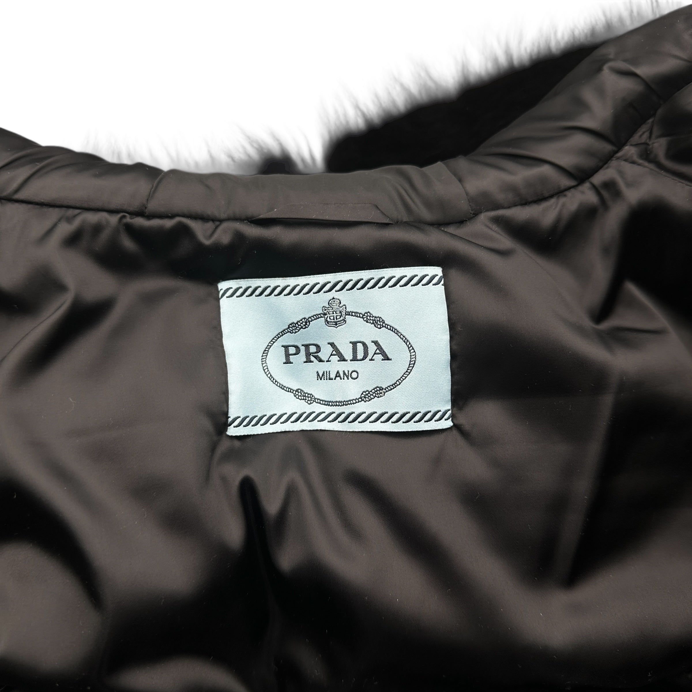 PRADA プラダ ダウンコート リアルファー #40(Mサイズ)