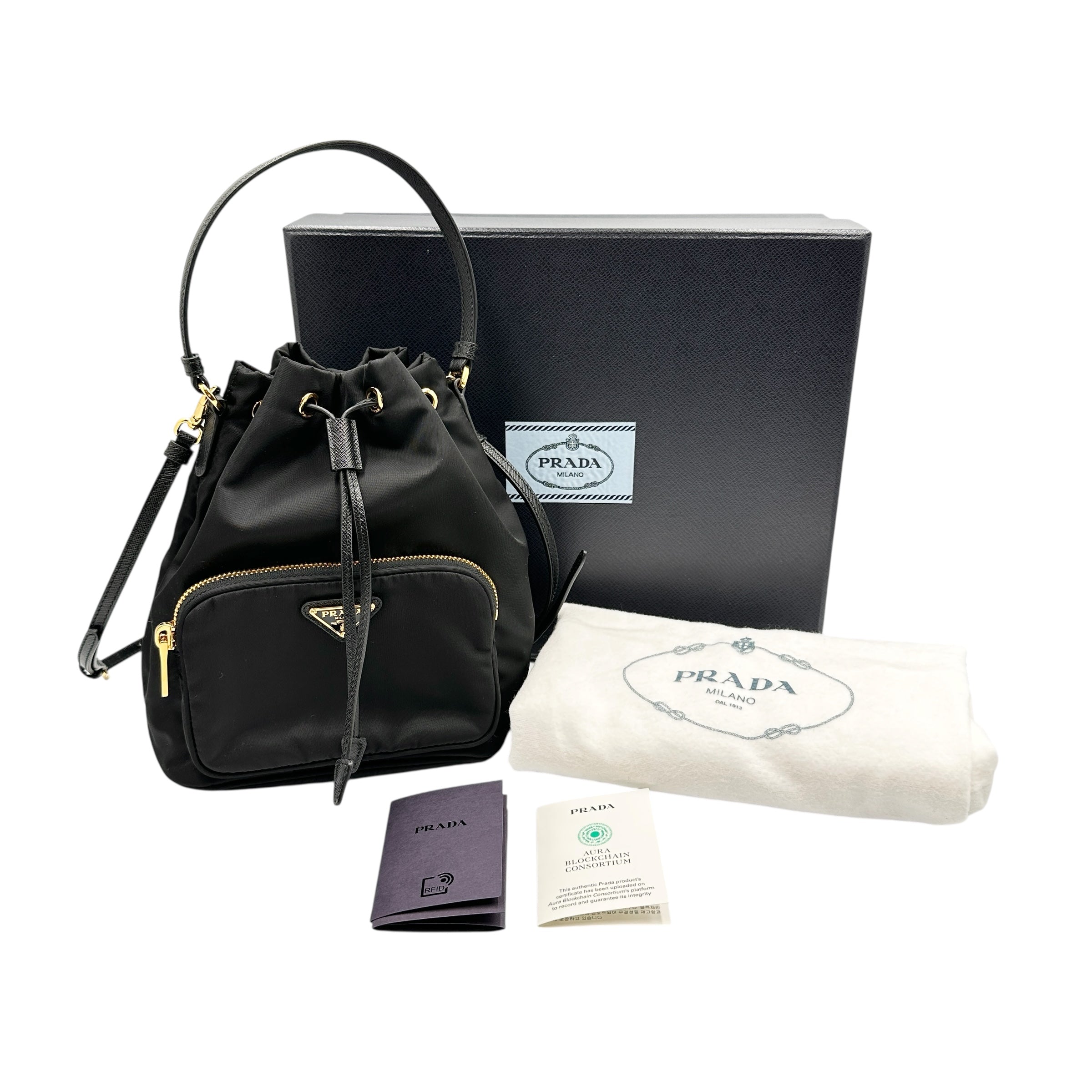 PRADA プラダ 1BH038 デュエット 巾着 2WAYバッグ