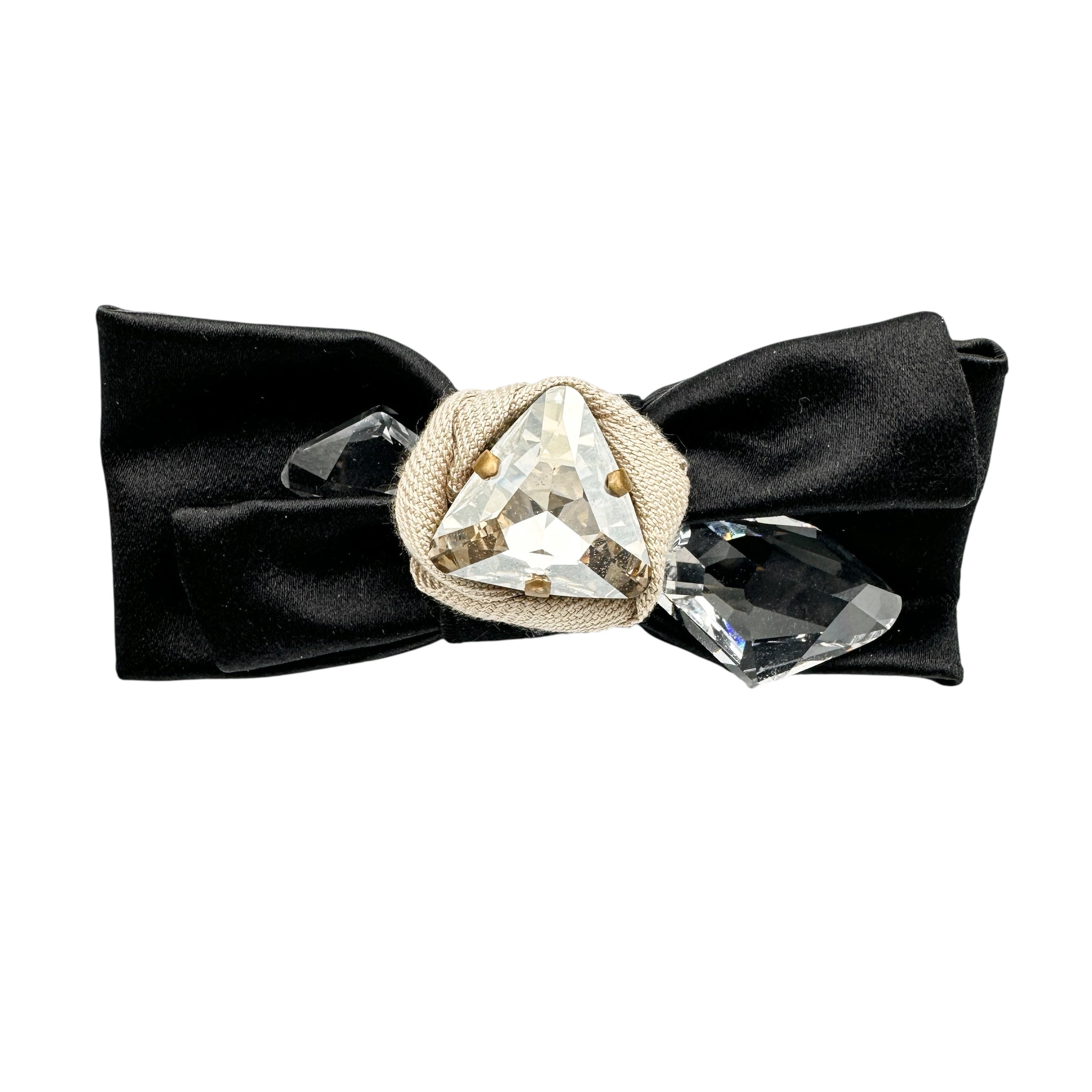 ｍiu ｍiu ミュウミュウ ブローチ ストーン付きリボン