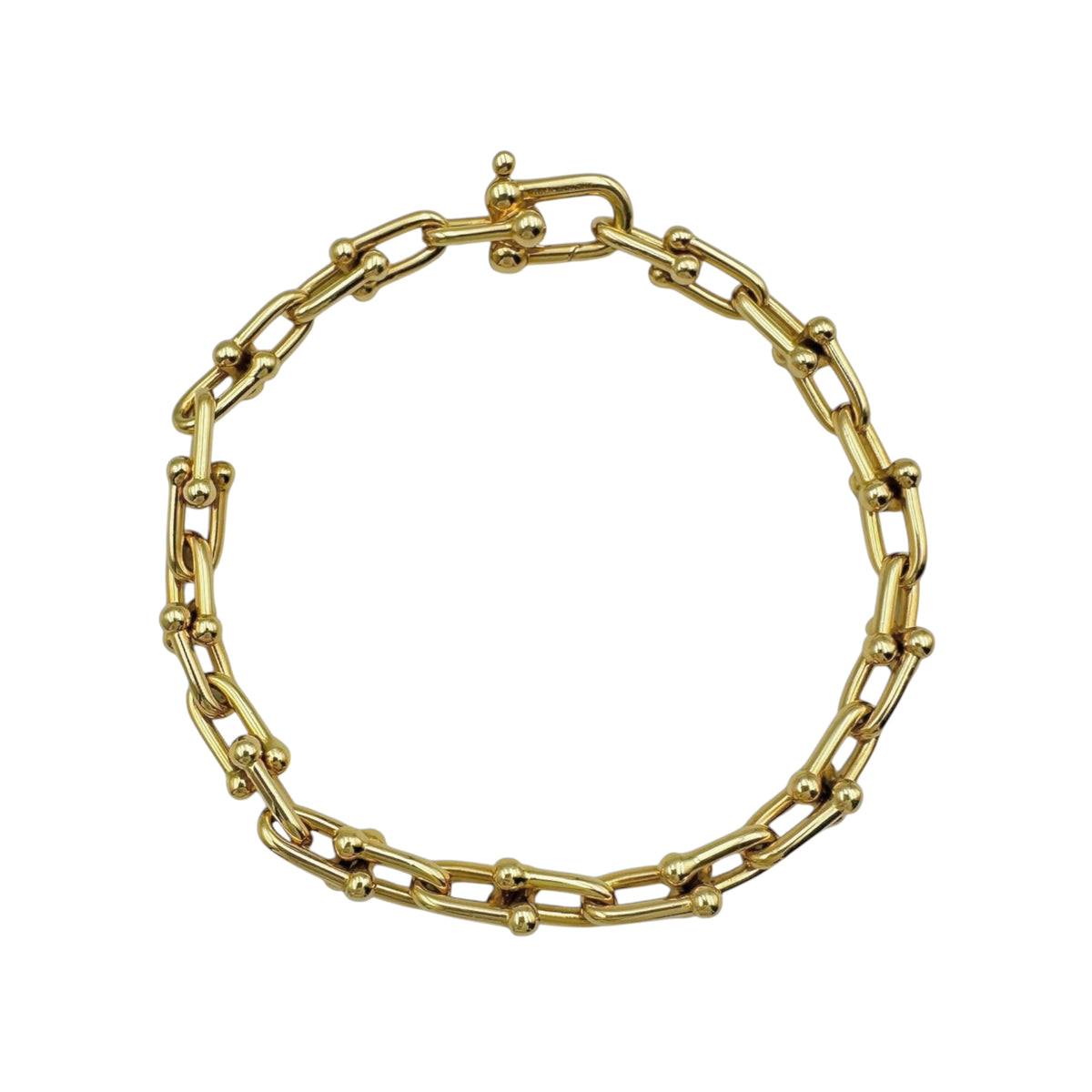 TIFFANY & Co. ティファニー ハードウェア スモールリンク ブレスレット K18YG