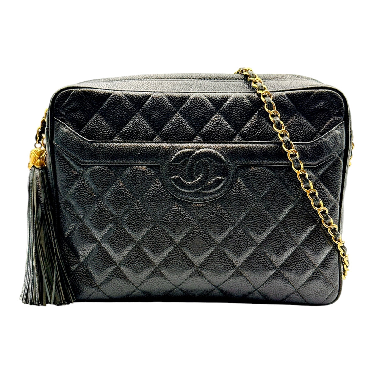 CHANEL シャネル マトラッセ フリンジ付 チェーンショルダーバッグ