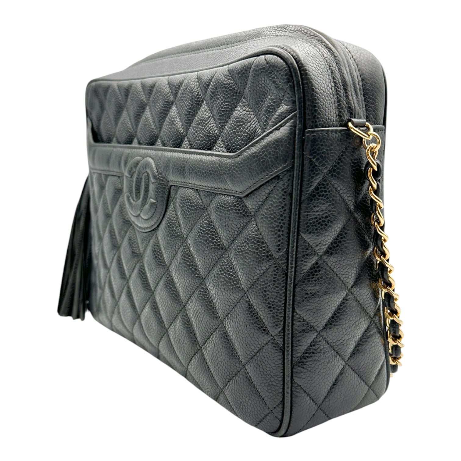 CHANEL シャネル マトラッセ フリンジ付 チェーンショルダーバッグ