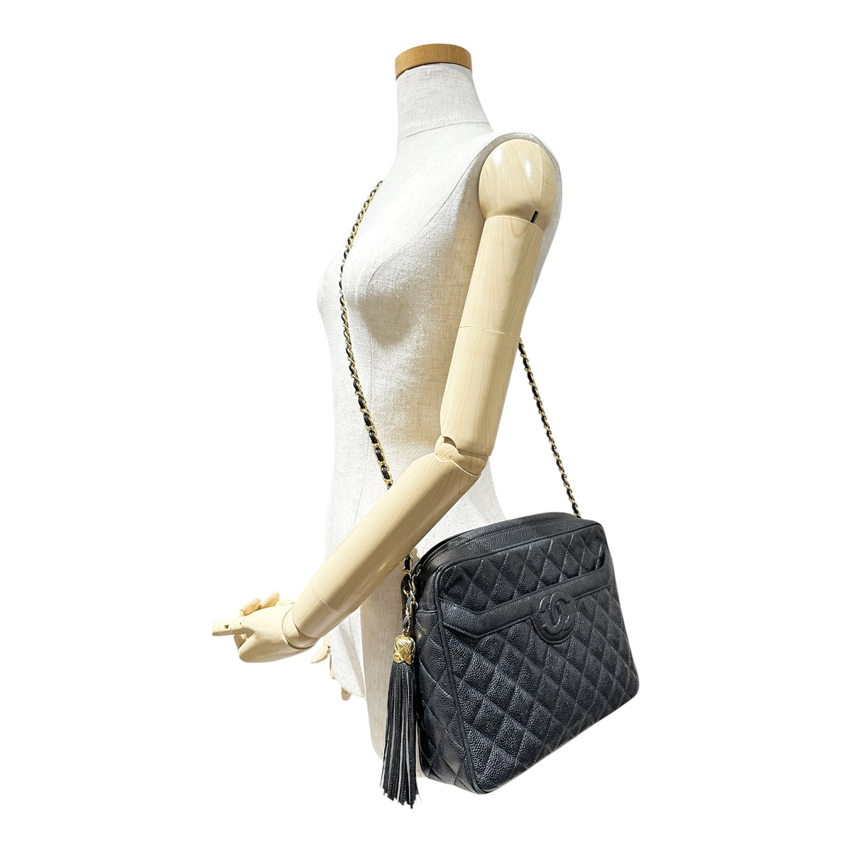 CHANEL シャネル マトラッセ フリンジ付 チェーンショルダーバッグ