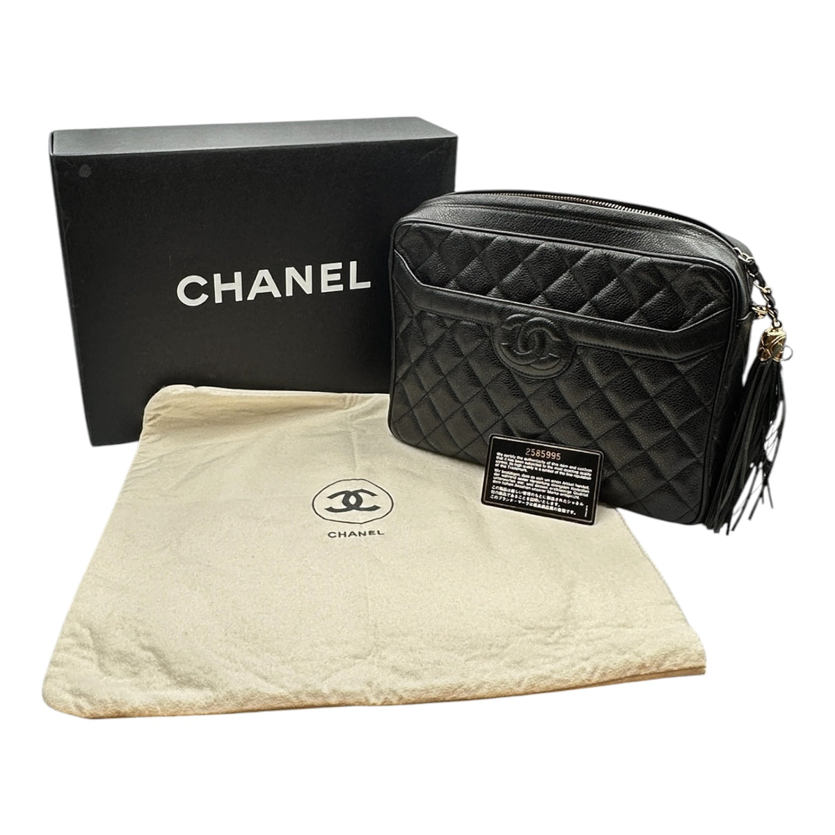 CHANEL シャネル マトラッセ フリンジ付 チェーンショルダーバッグ