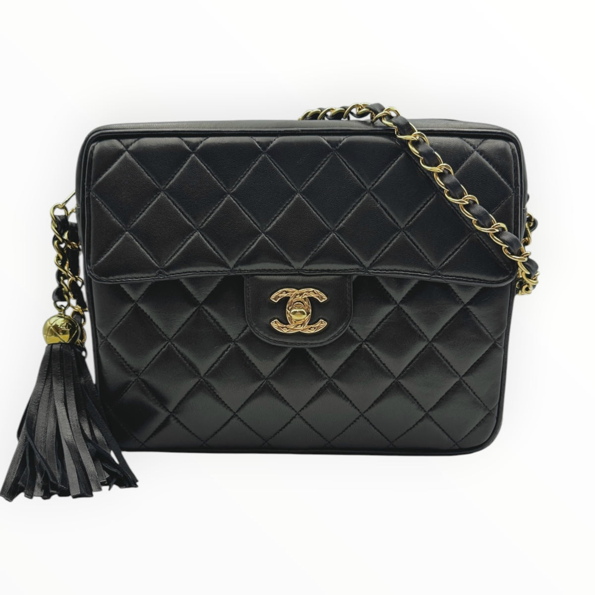 CHANEL シャネル マトラッセ フリンジ付 チェーンショルダーバッグ